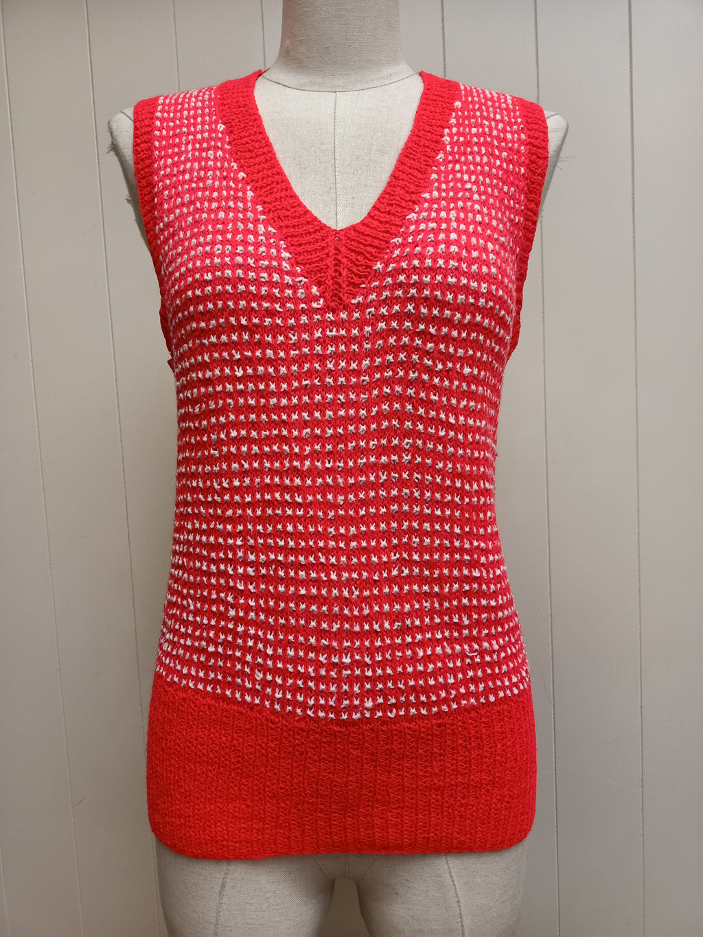 Vintage Two Tone Knit Vest