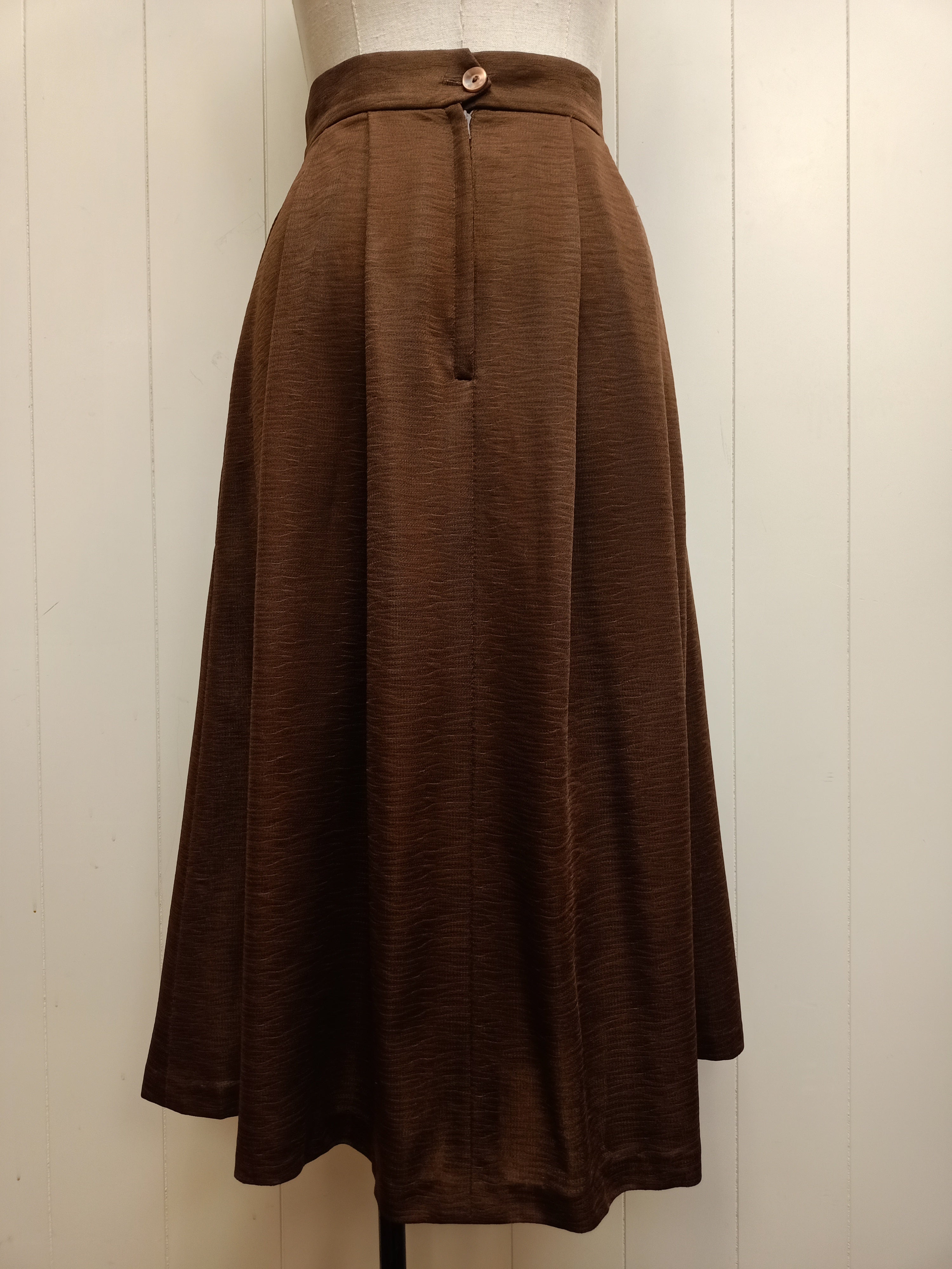 Vintage Southwell Brown Pleat Skirt