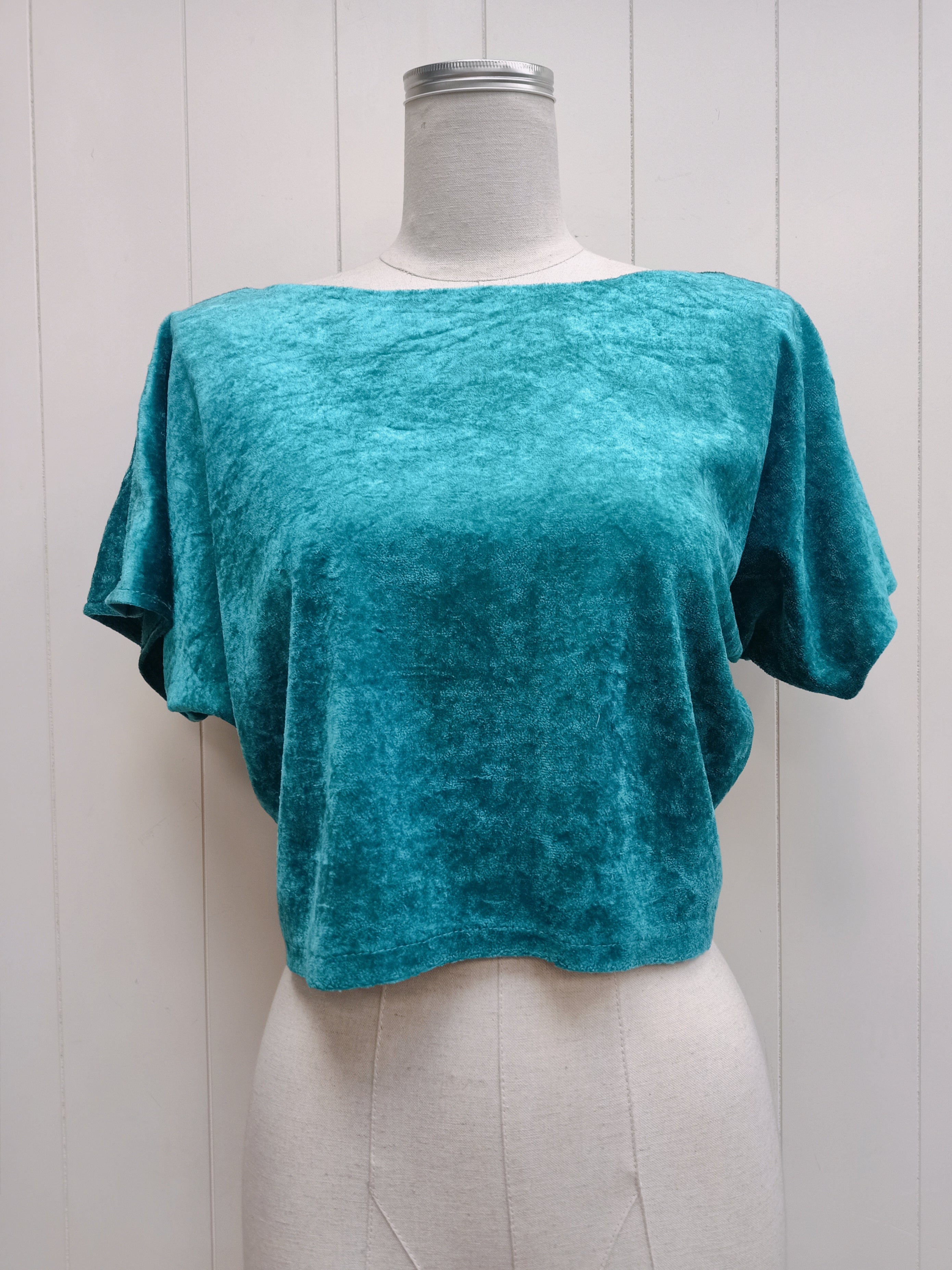 Vintage Teal Velour Shirt