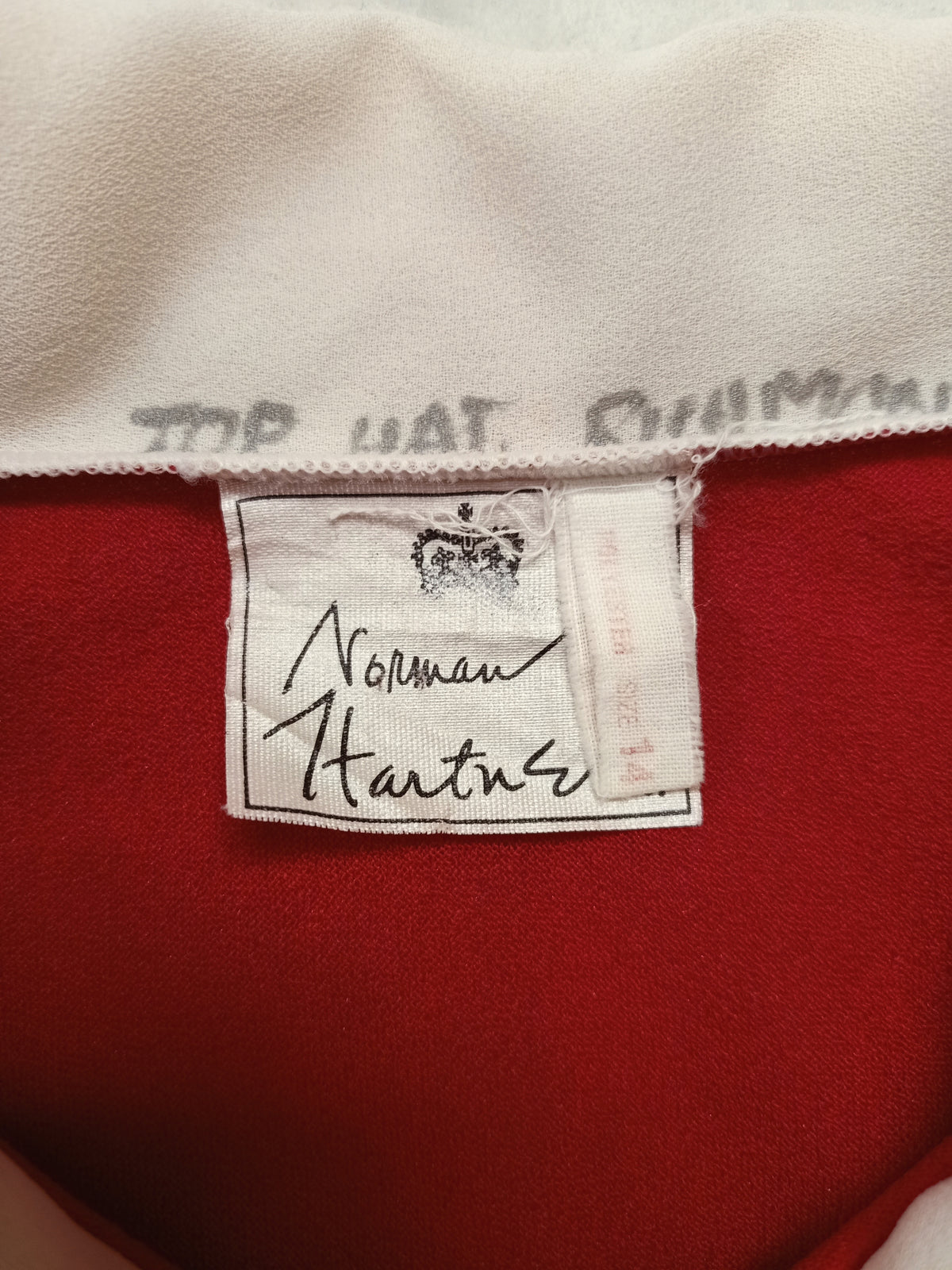 Vintage Norman Hartnell Berry Red Dress