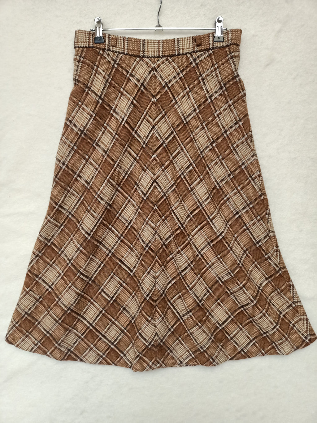 Vintage Megs Diagonal Plaid Skirt