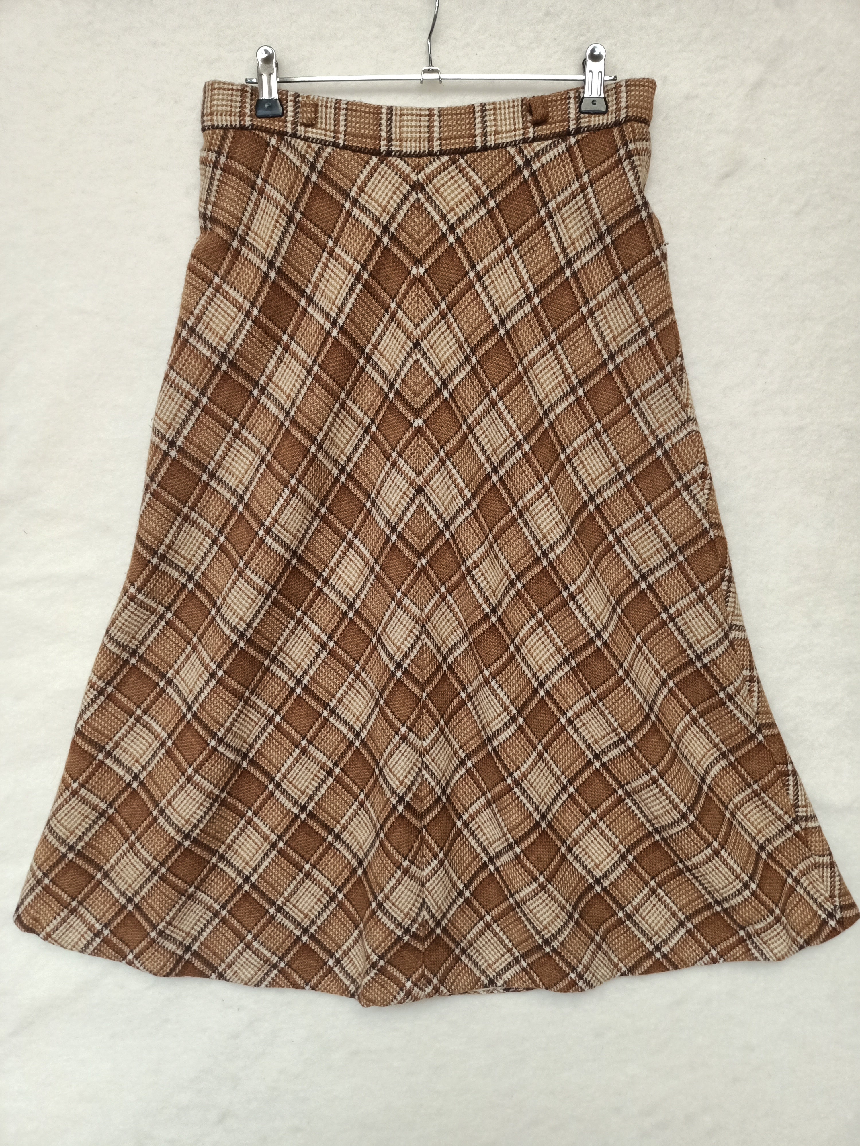 Vintage Megs Diagonal Plaid Skirt