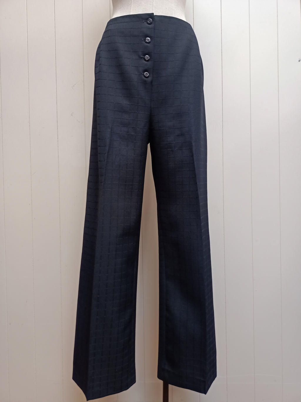 Vintage Miss Deauville Black Grid Pants