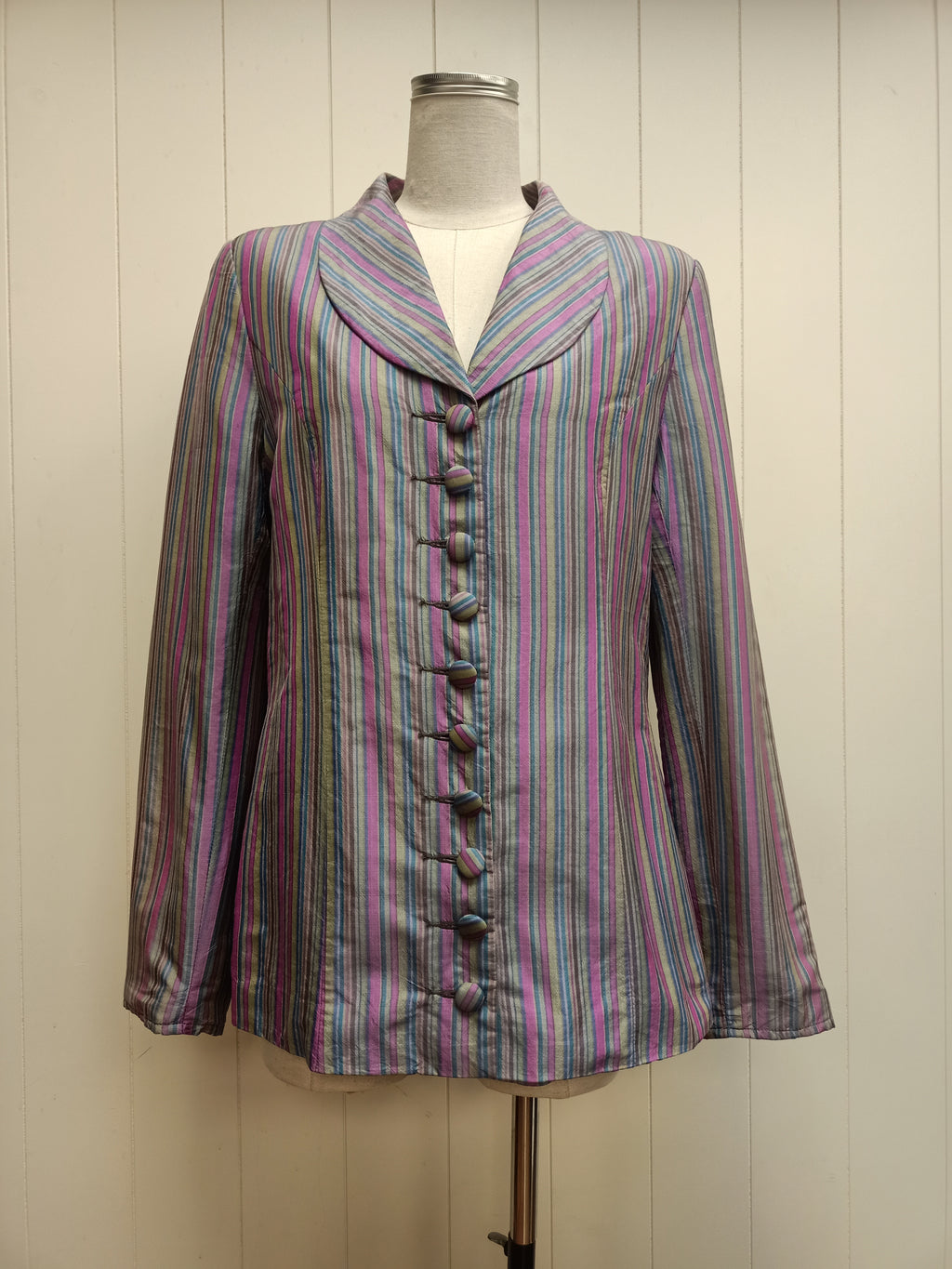 Lustrous Striped Jacket