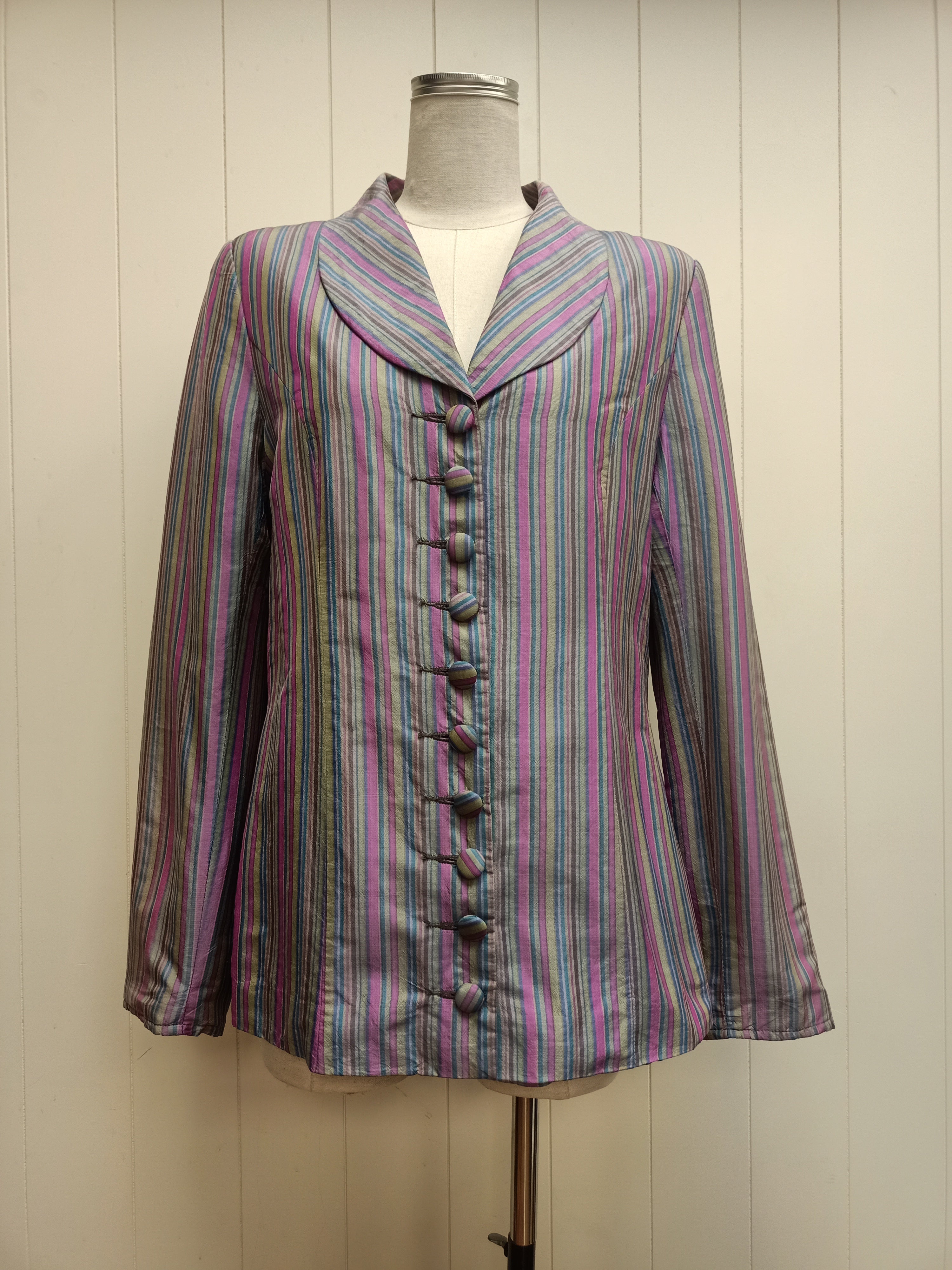 Lustrous Striped Jacket