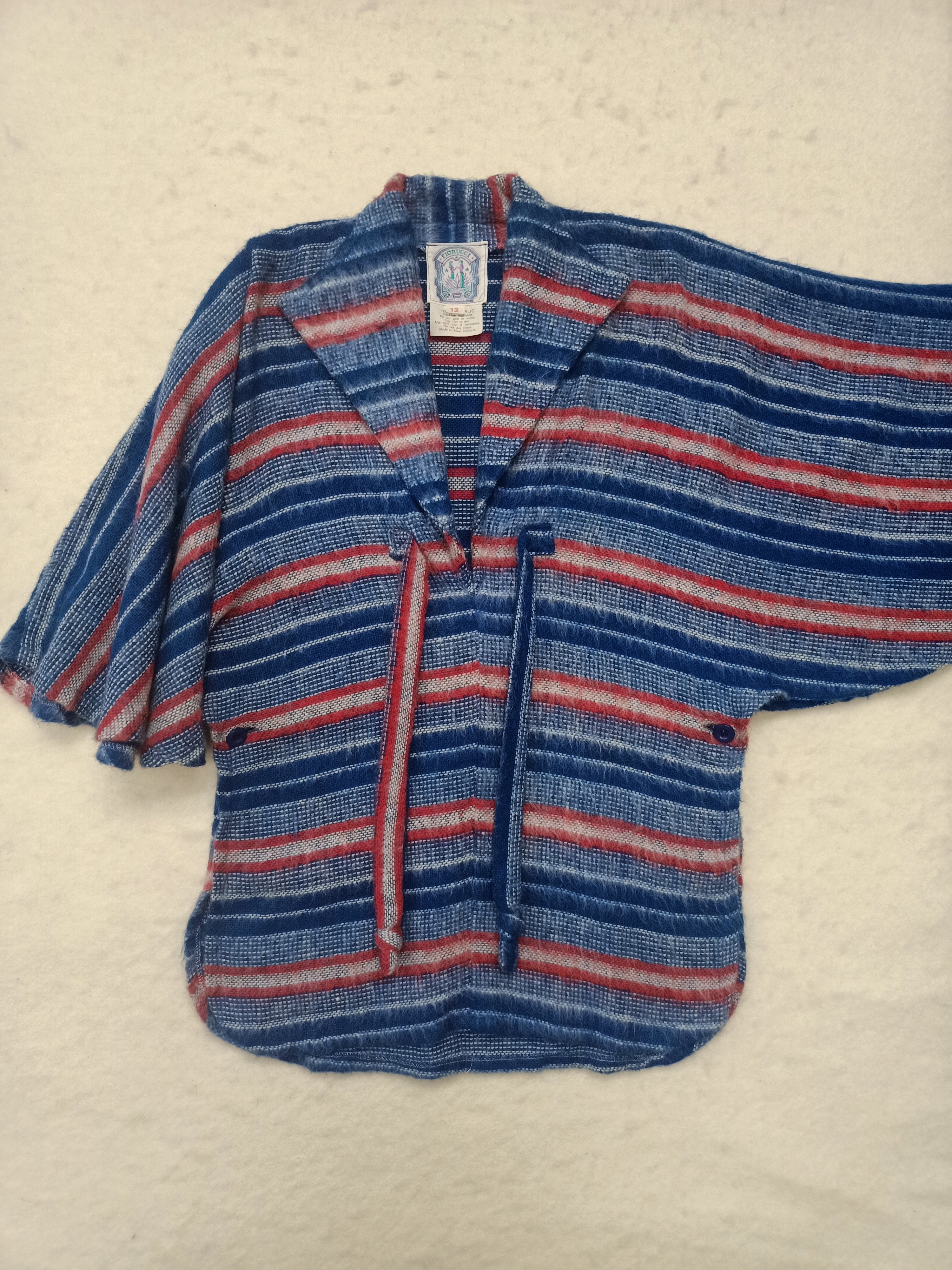 Vintage Fiorucci Striped Poncho