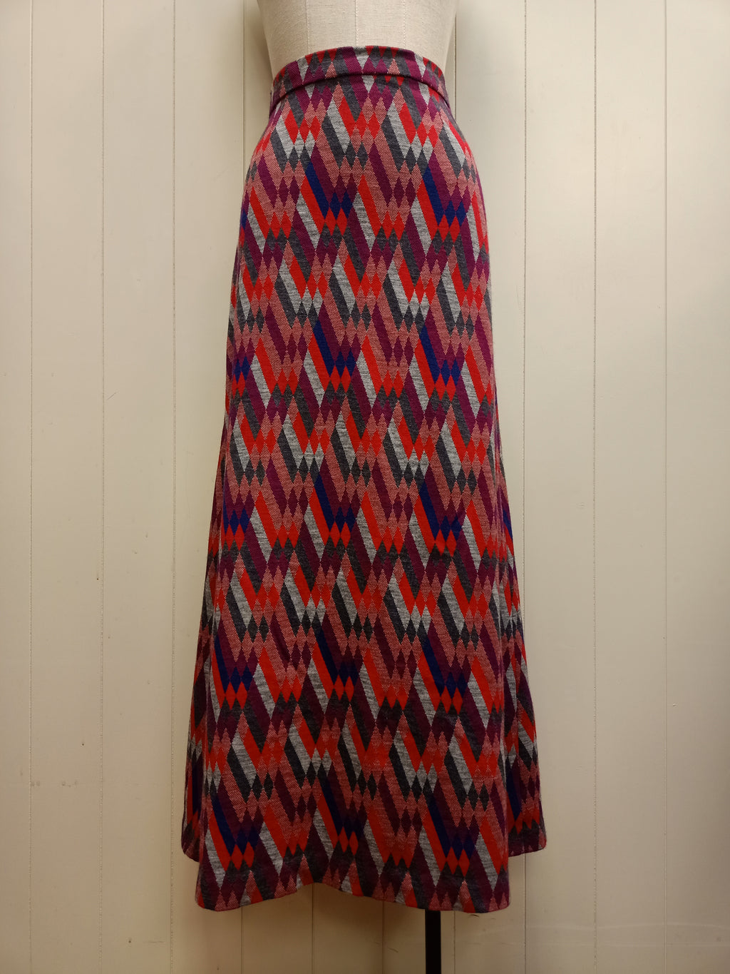 Vintage Harlequin A-Line Skirt