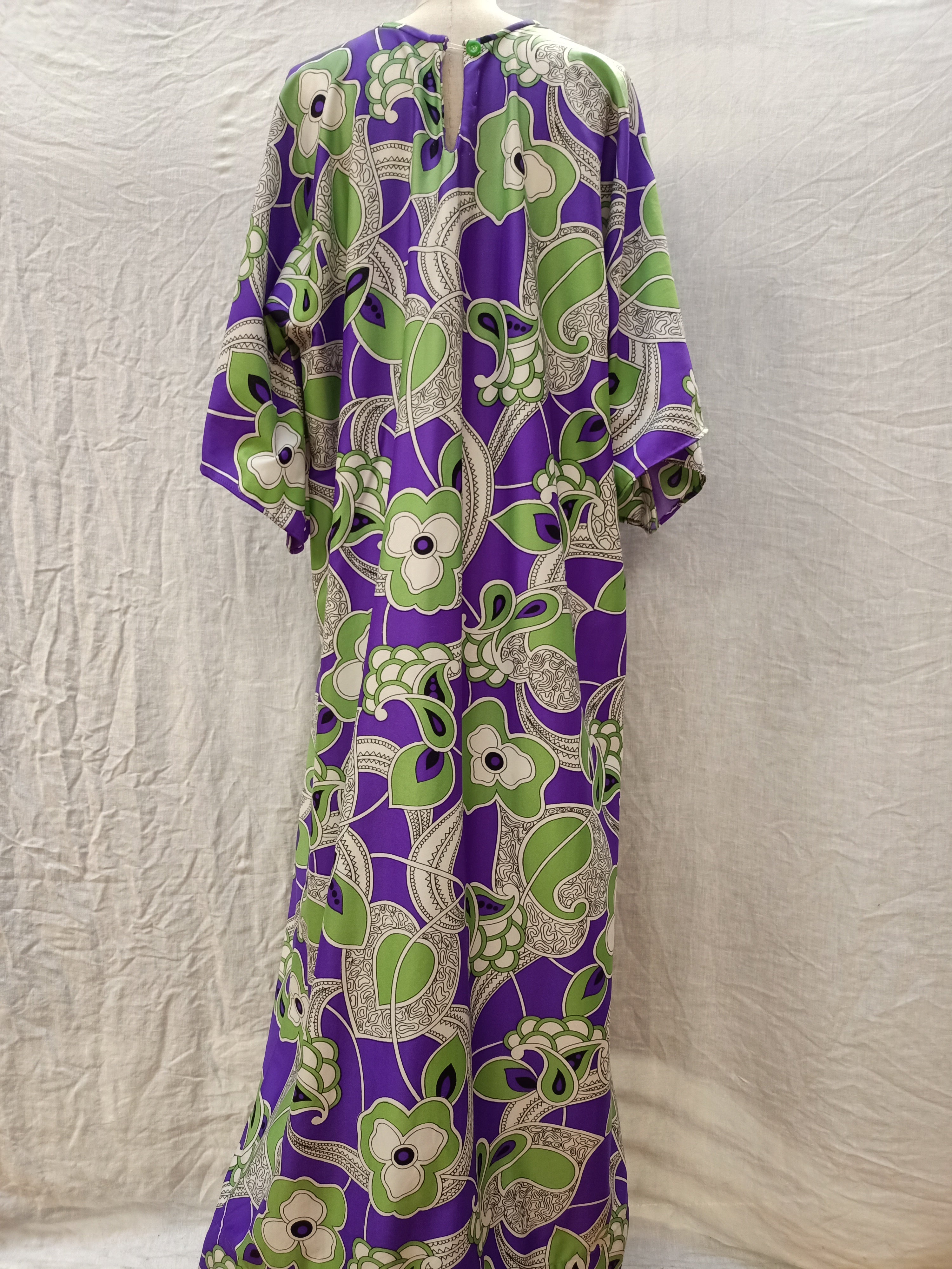 Vintage Green & Purple Dress