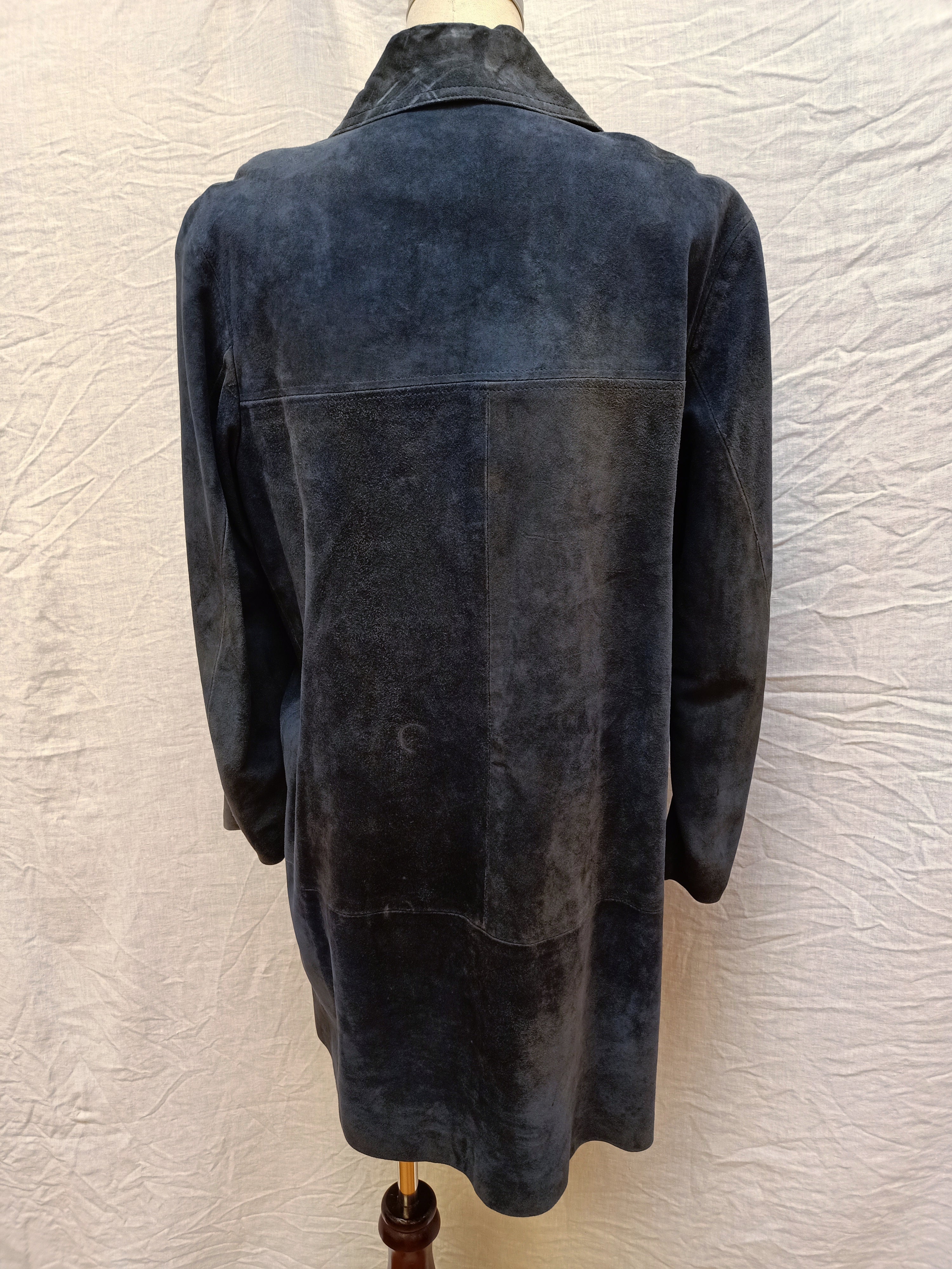 Vintage Navy Suede Jacket