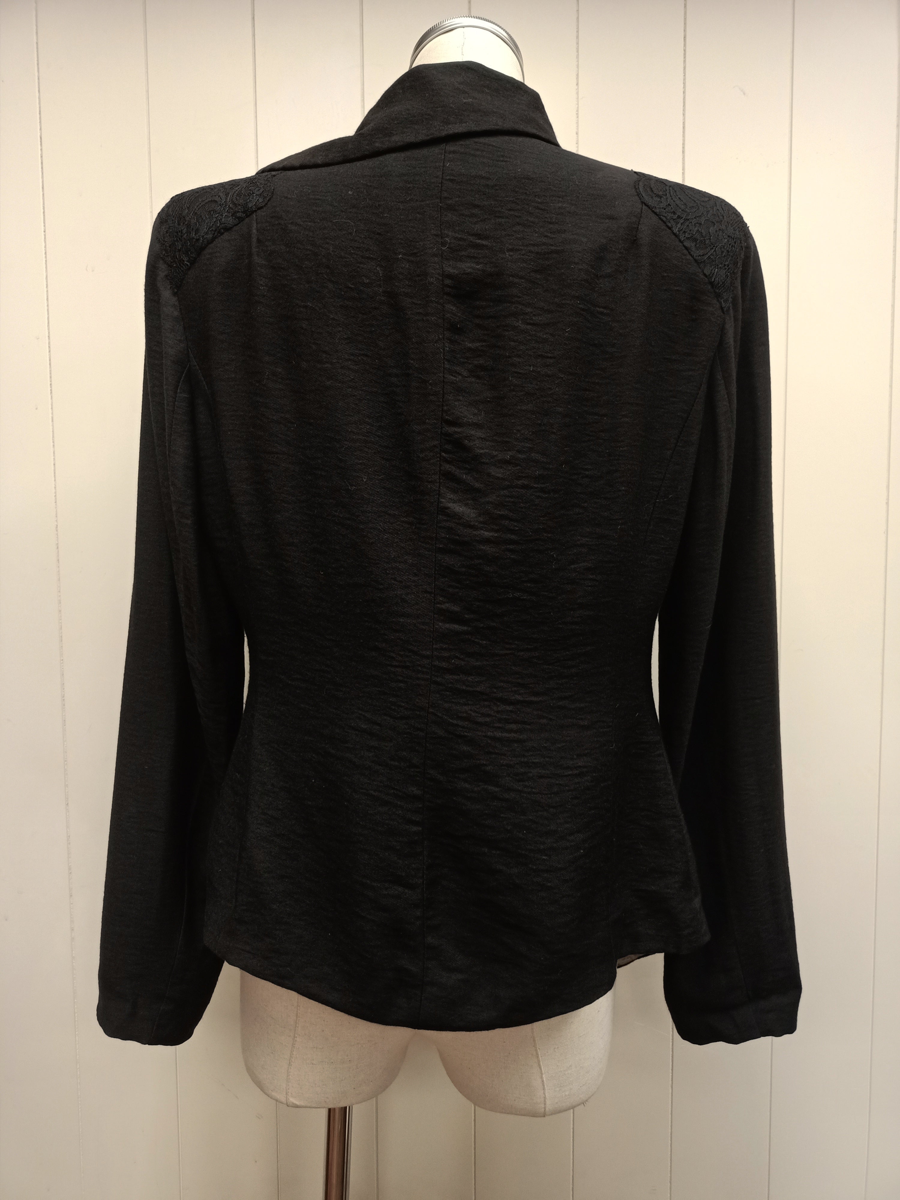 Annah Stretton Black Asymmetrical Blazer