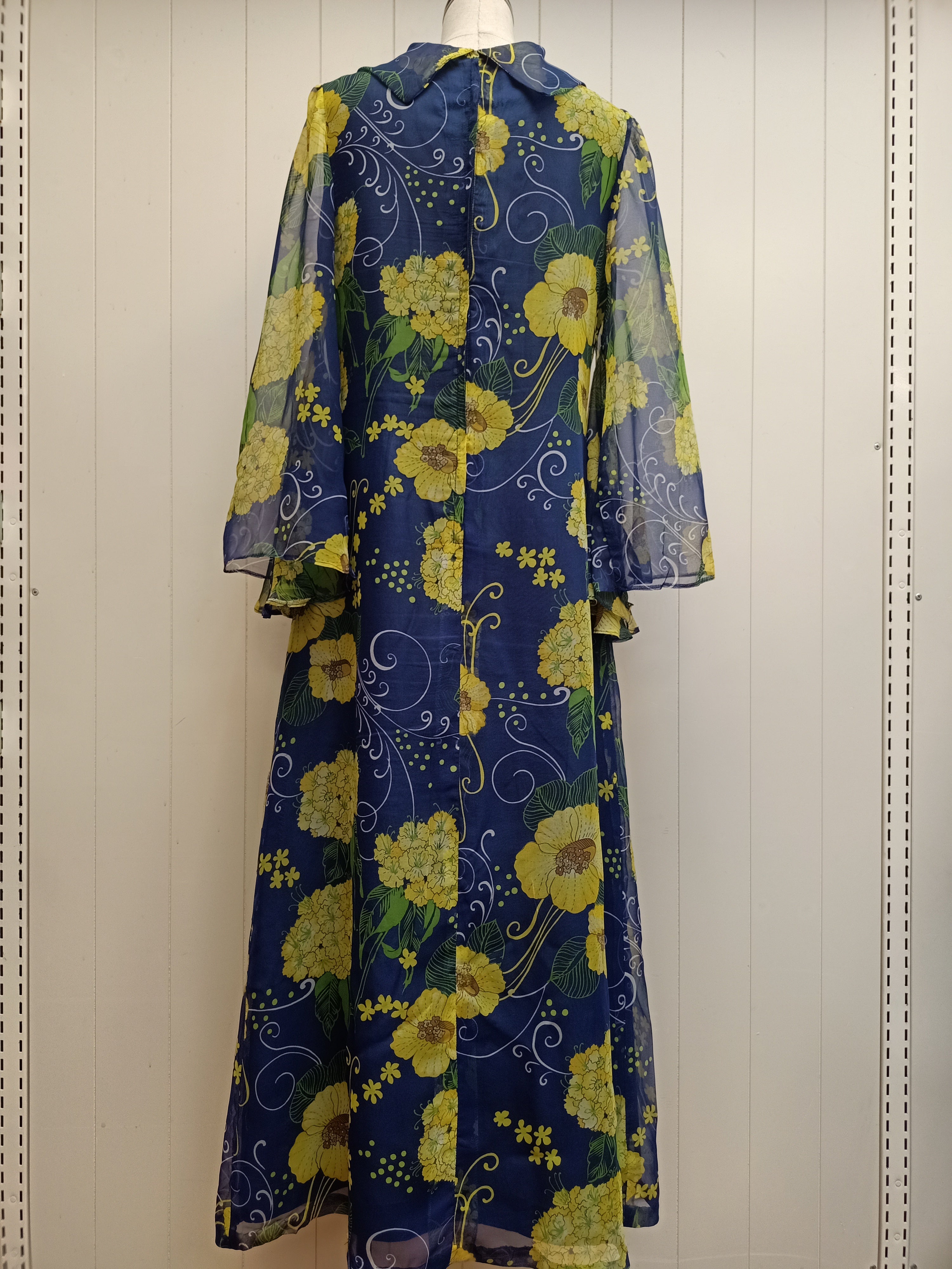 Vintage Gainsborough Yellow Floral Maxi Dress