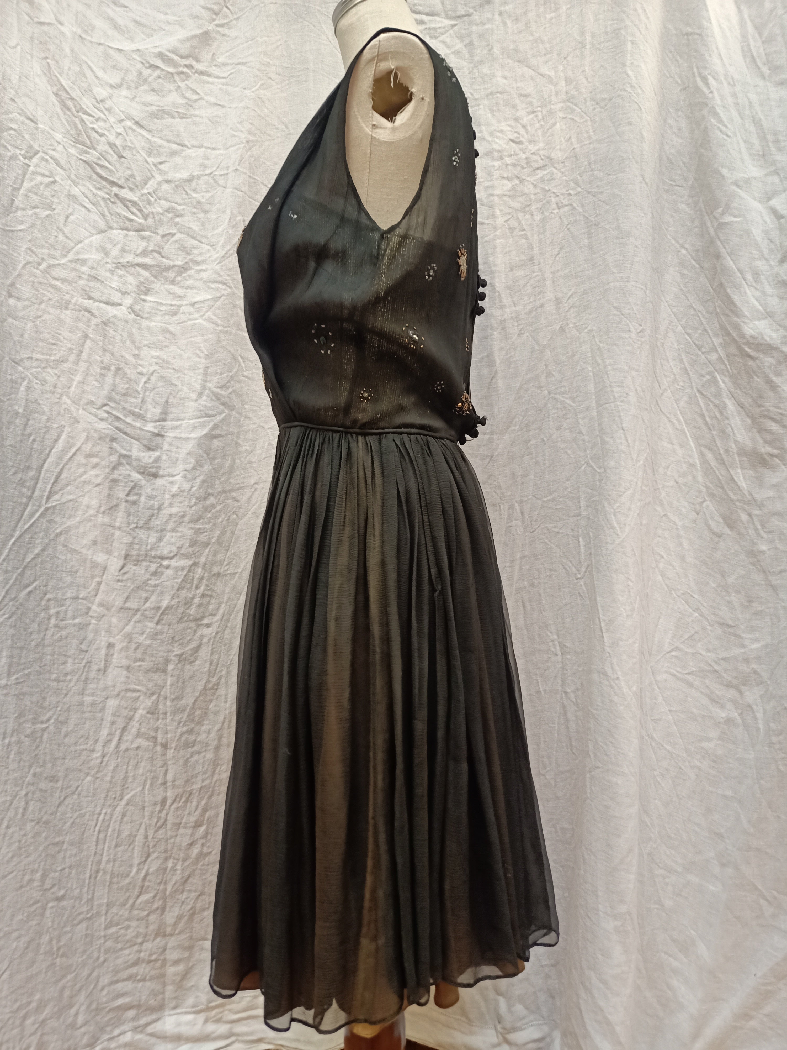 Black & Gold Embellished Dress