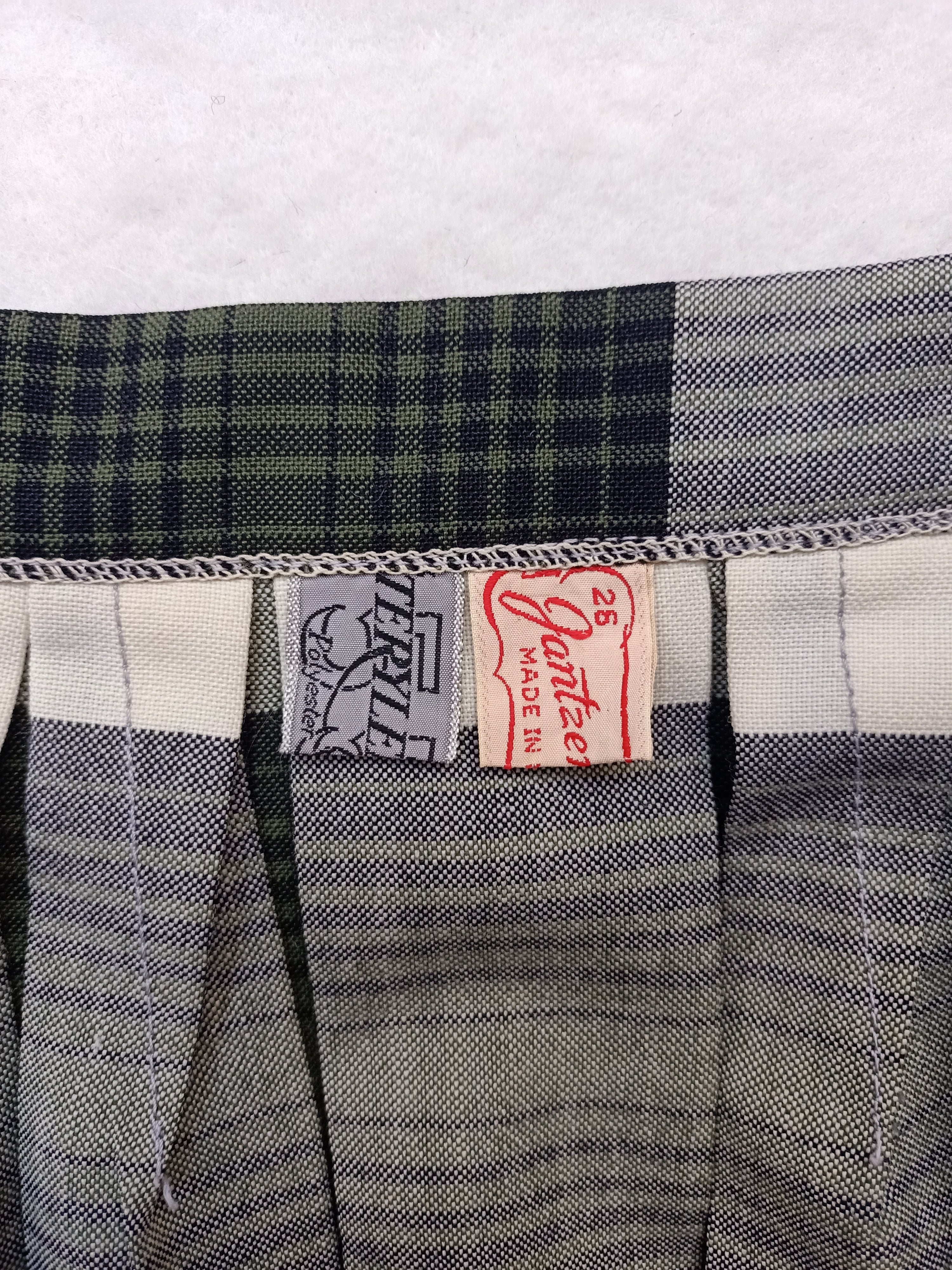 Vintage Jantzen Green Checkered Skirt