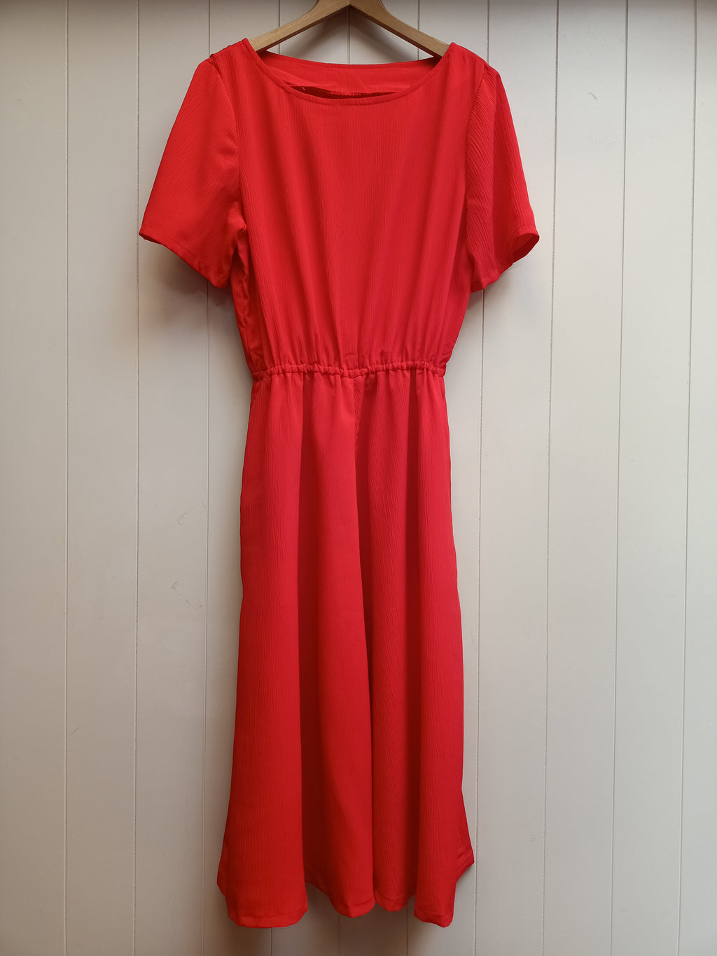 Vintage Textured Orange Dress