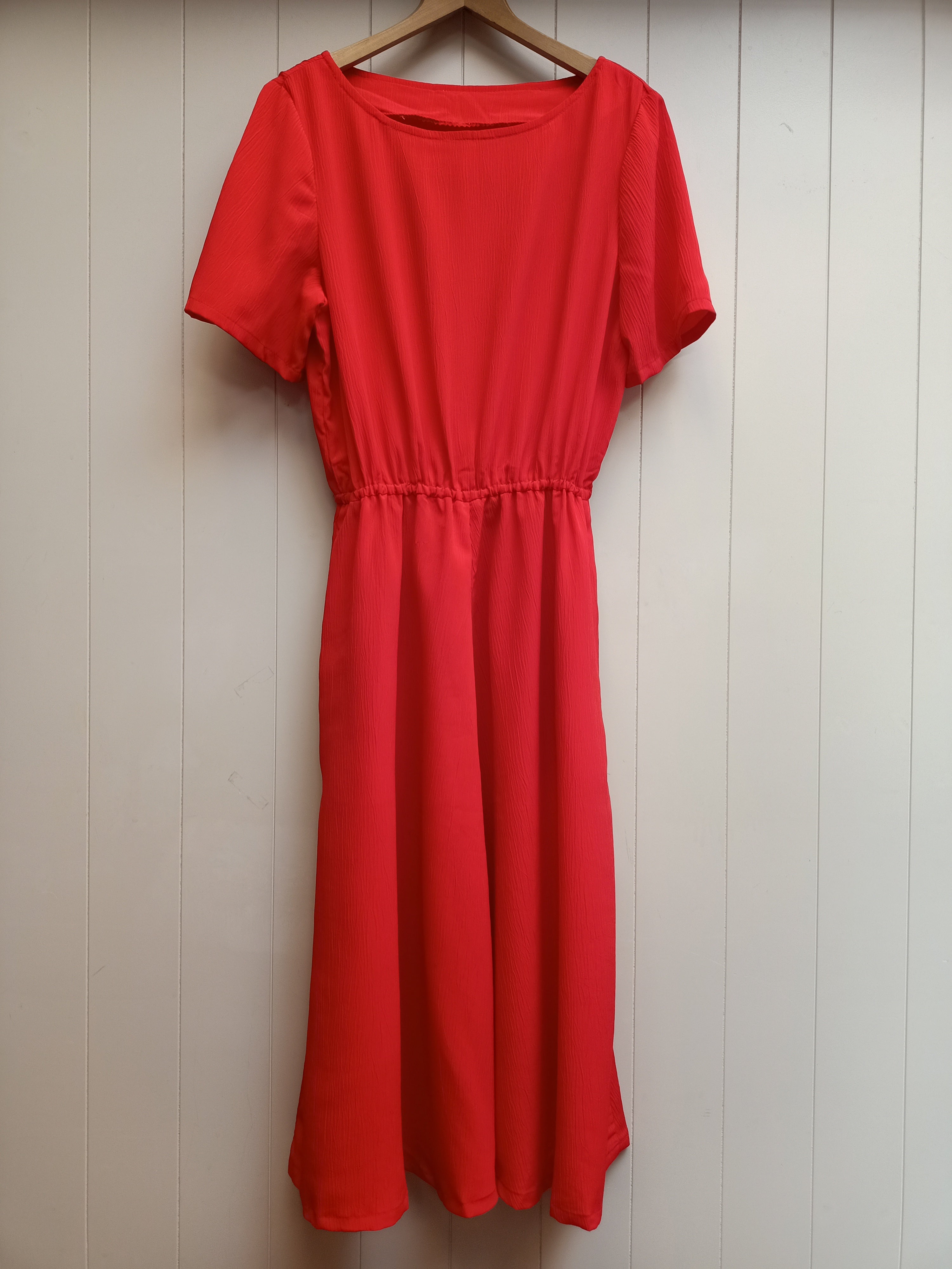 Vintage Textured Orange Dress