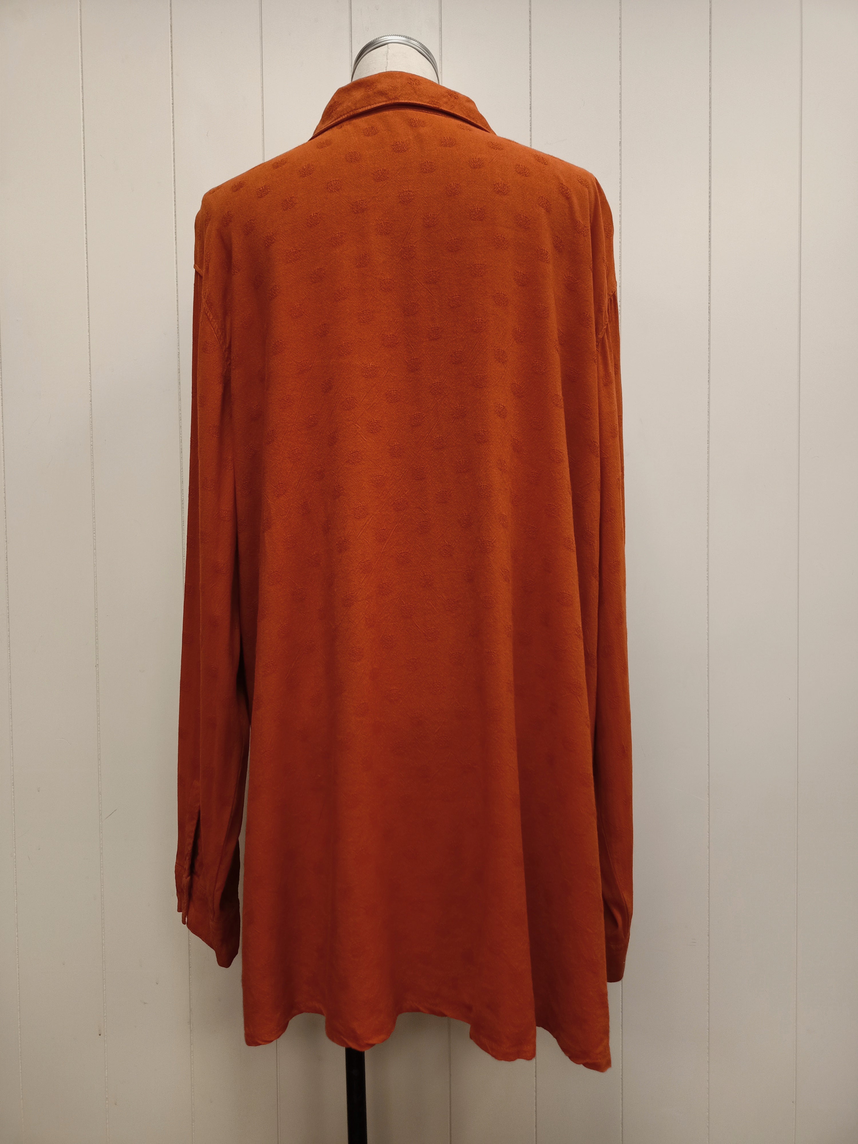 Vintage Orange Button Up Shirt