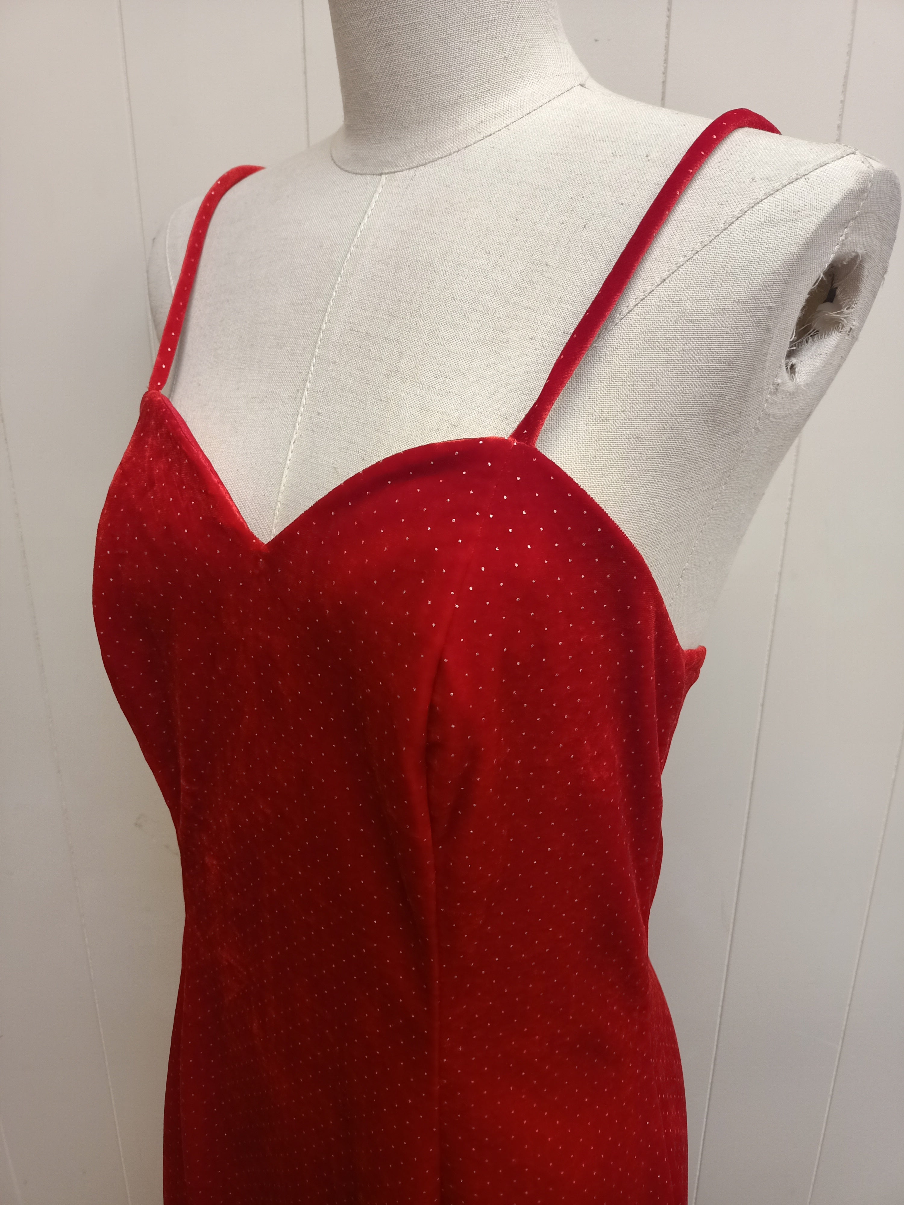 Poly Fashion U.S.A. Red Velvet Dress