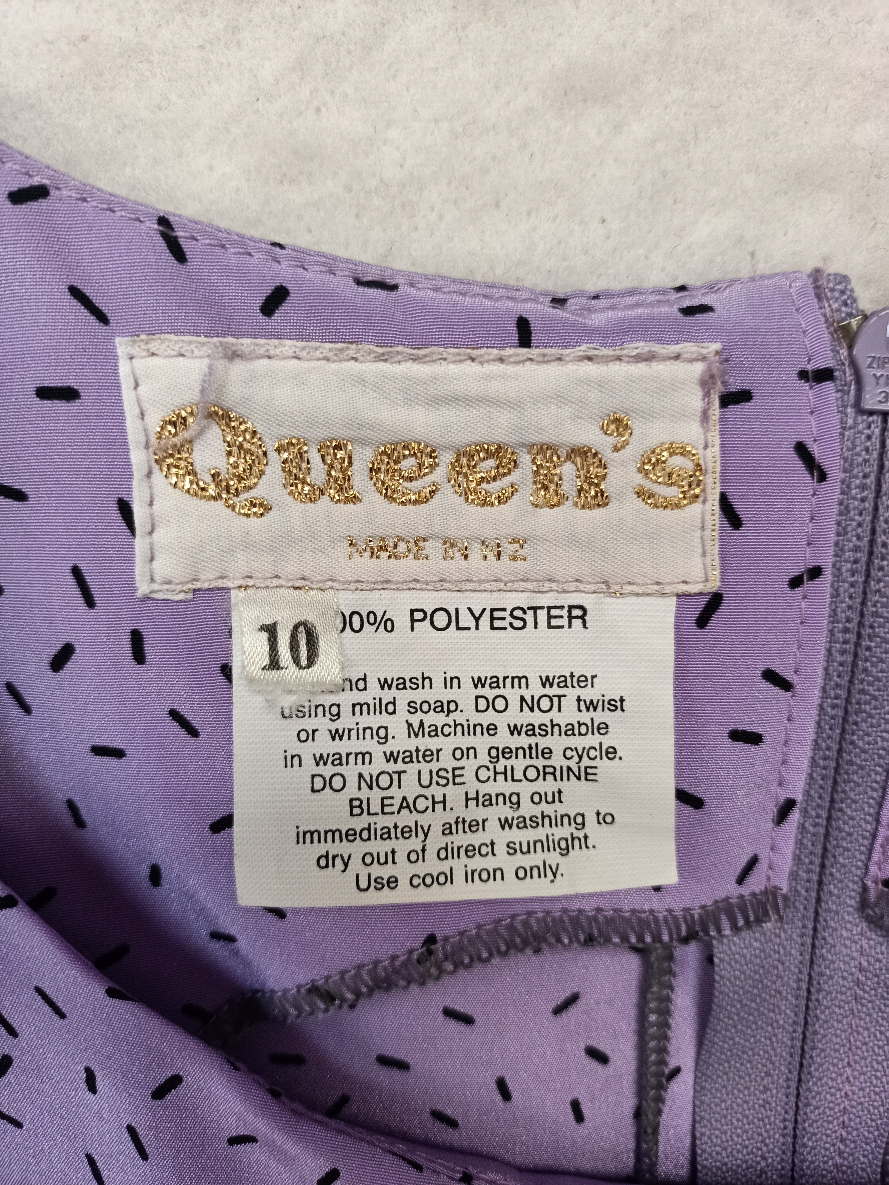 Vintage Queen's Purple Ruffle Dress