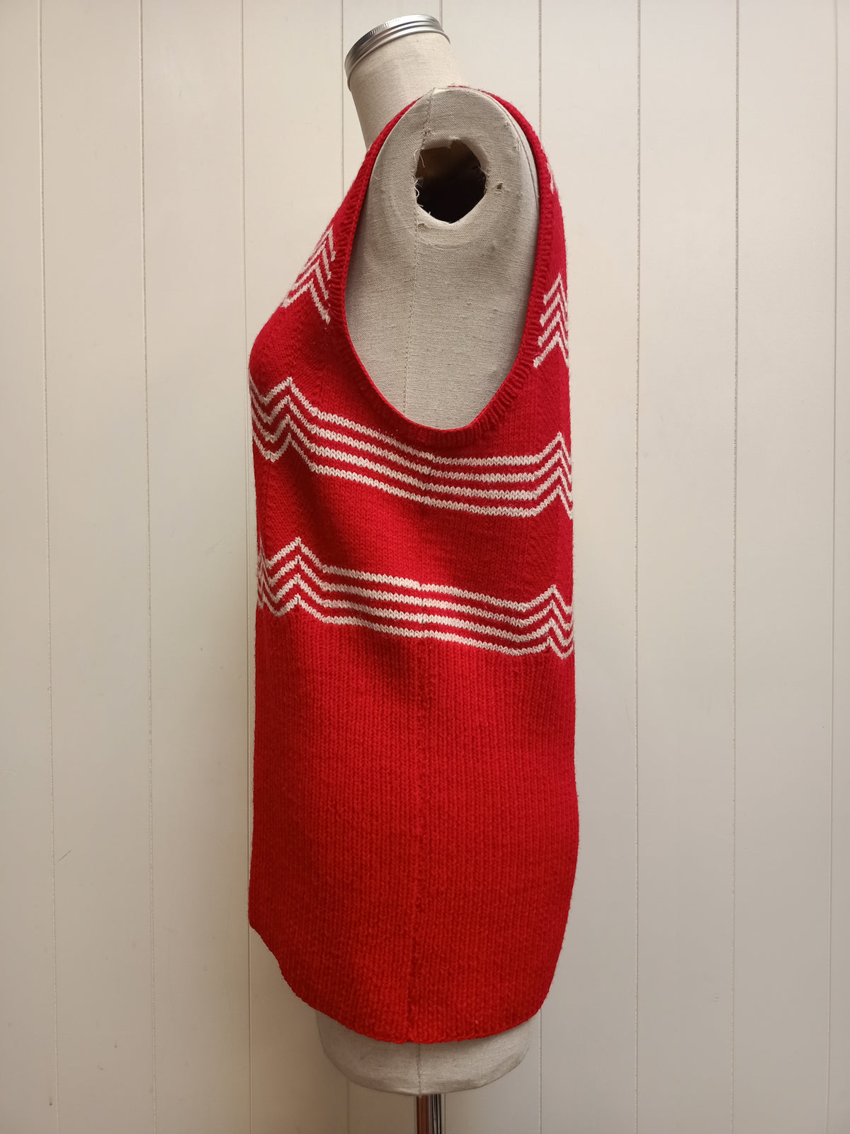 Vintage Chevron Knit Vest