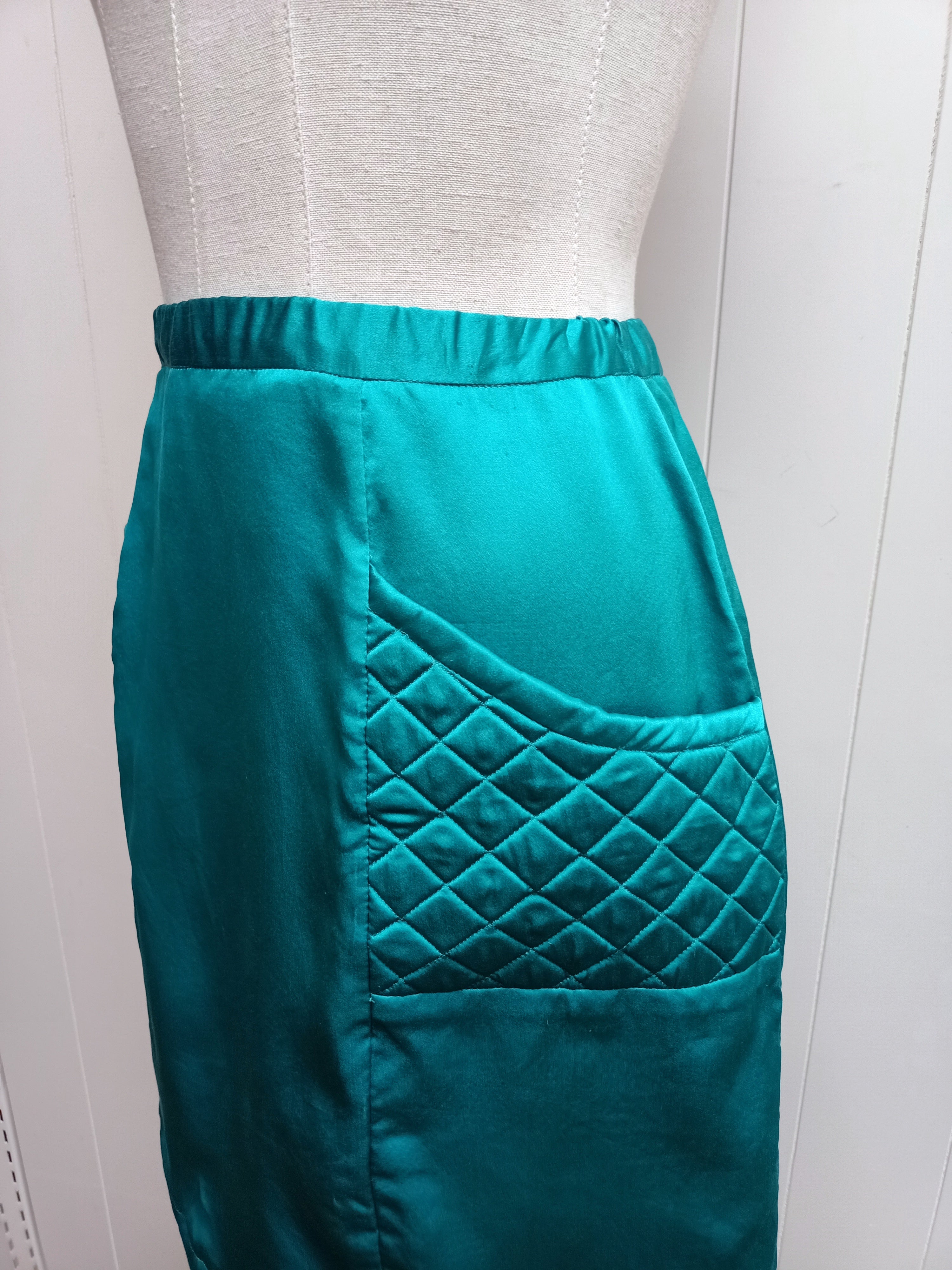 Vintage Teal Mini Skirt