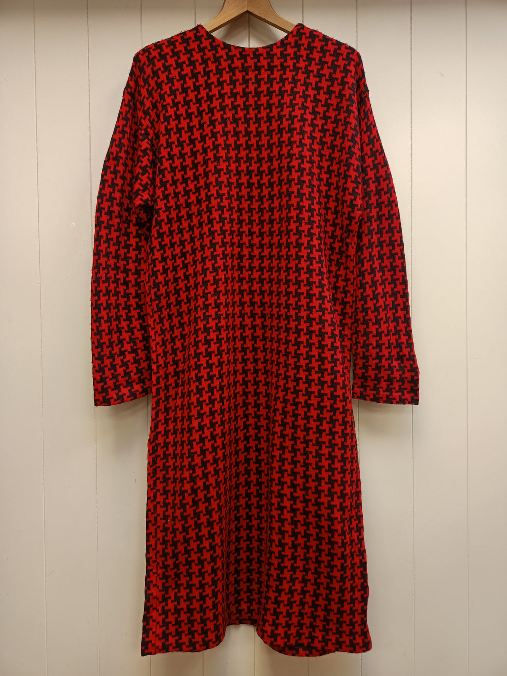 Vintage Red Herringbone Dress