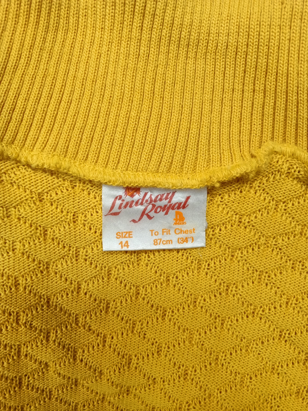 Vintage Lindsay Royal Yellow Sweater