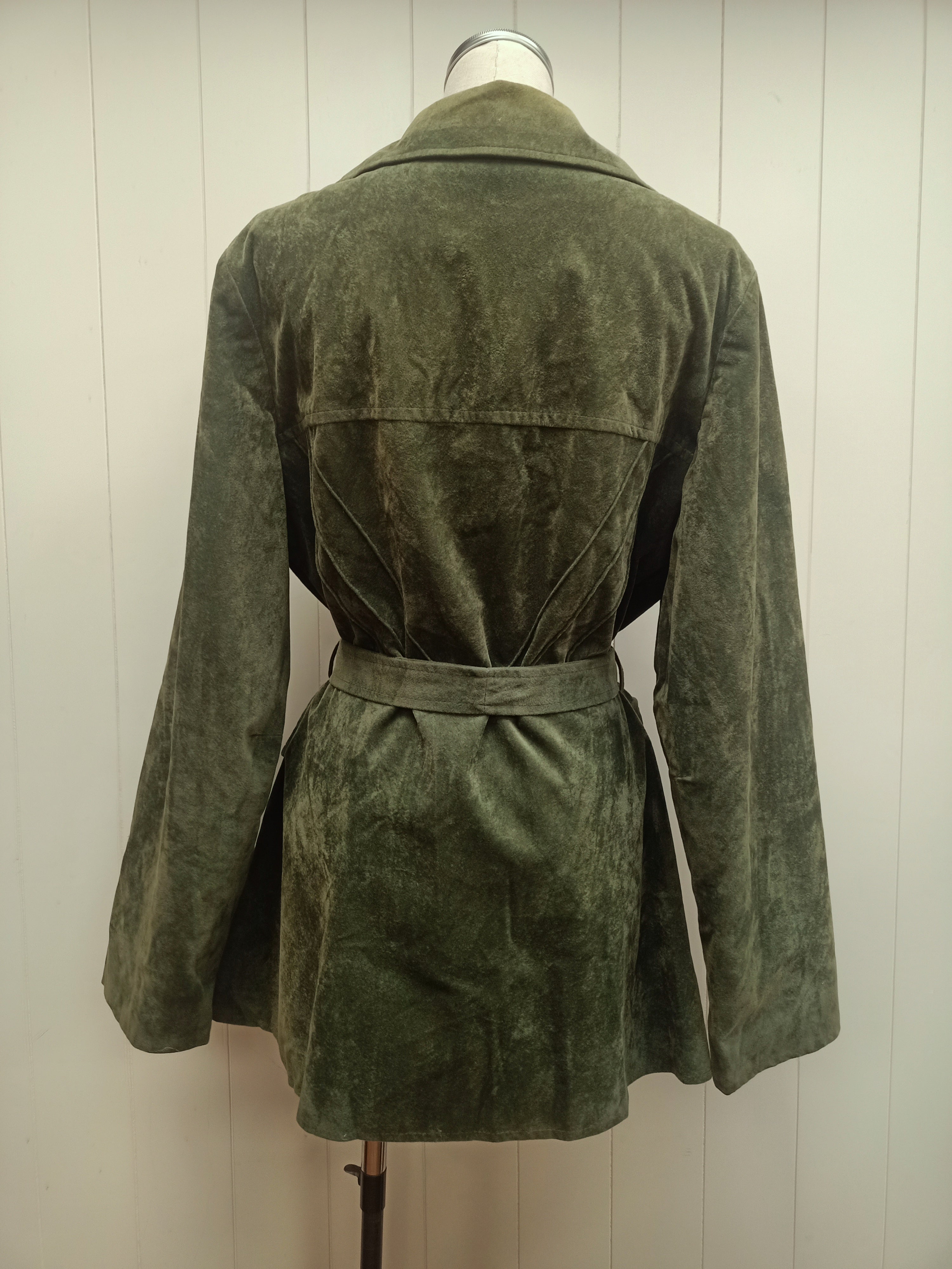 Vintage Hilton Faux Suede Green Jacket
