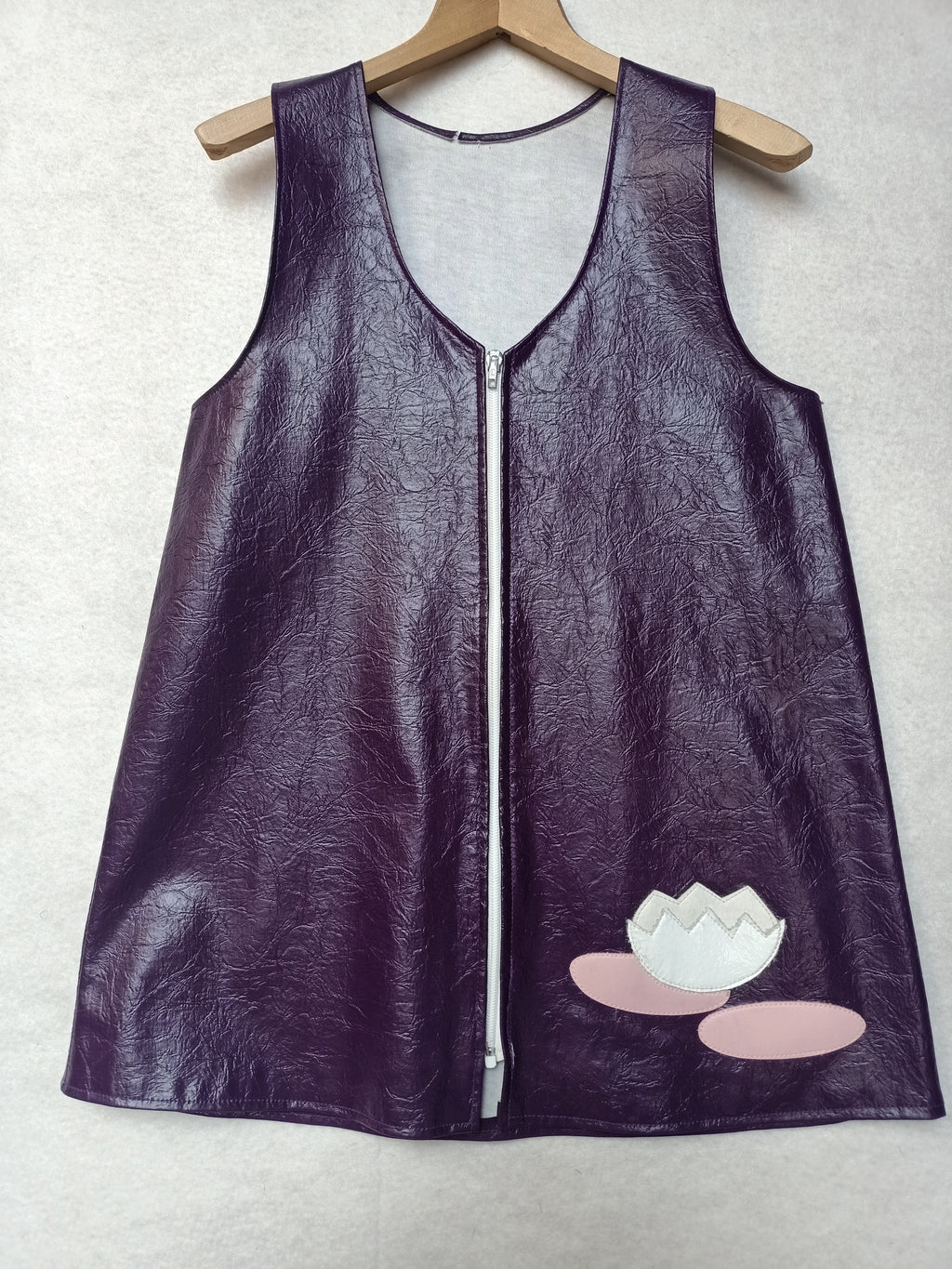 Purple Pleather Shirt