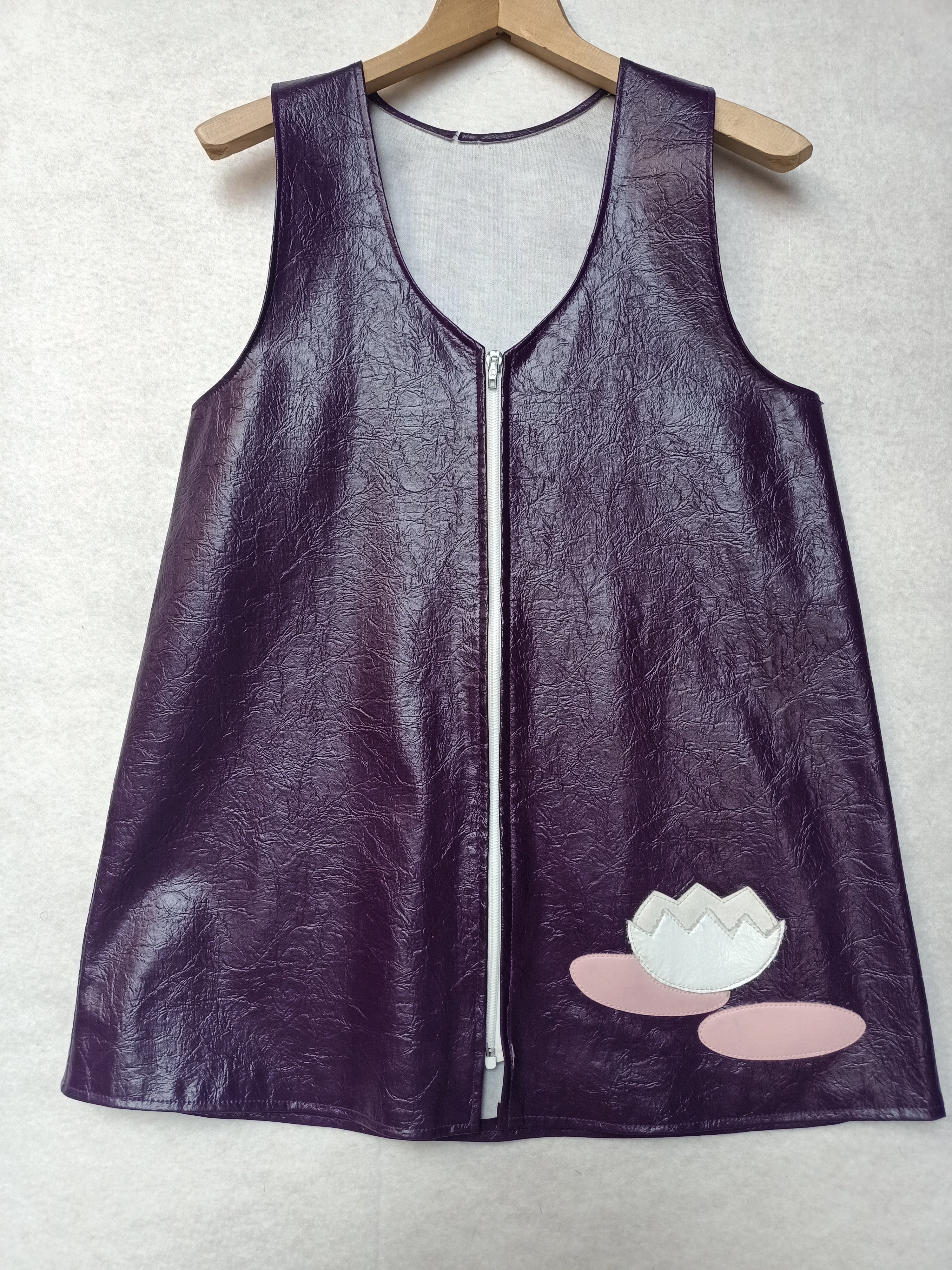 Purple Pleather Shirt