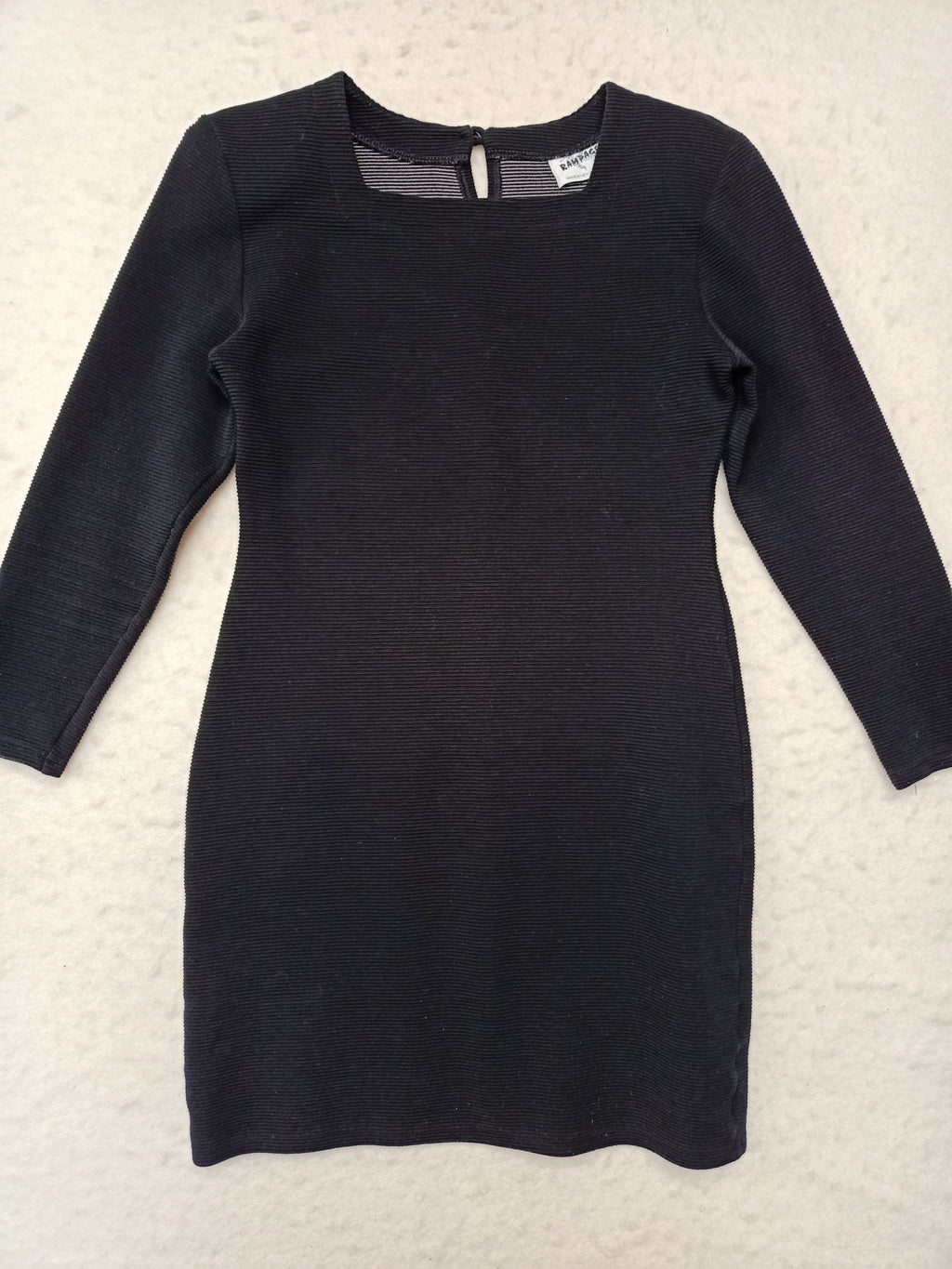 Vintage Rampage Black Striped Texture Dress