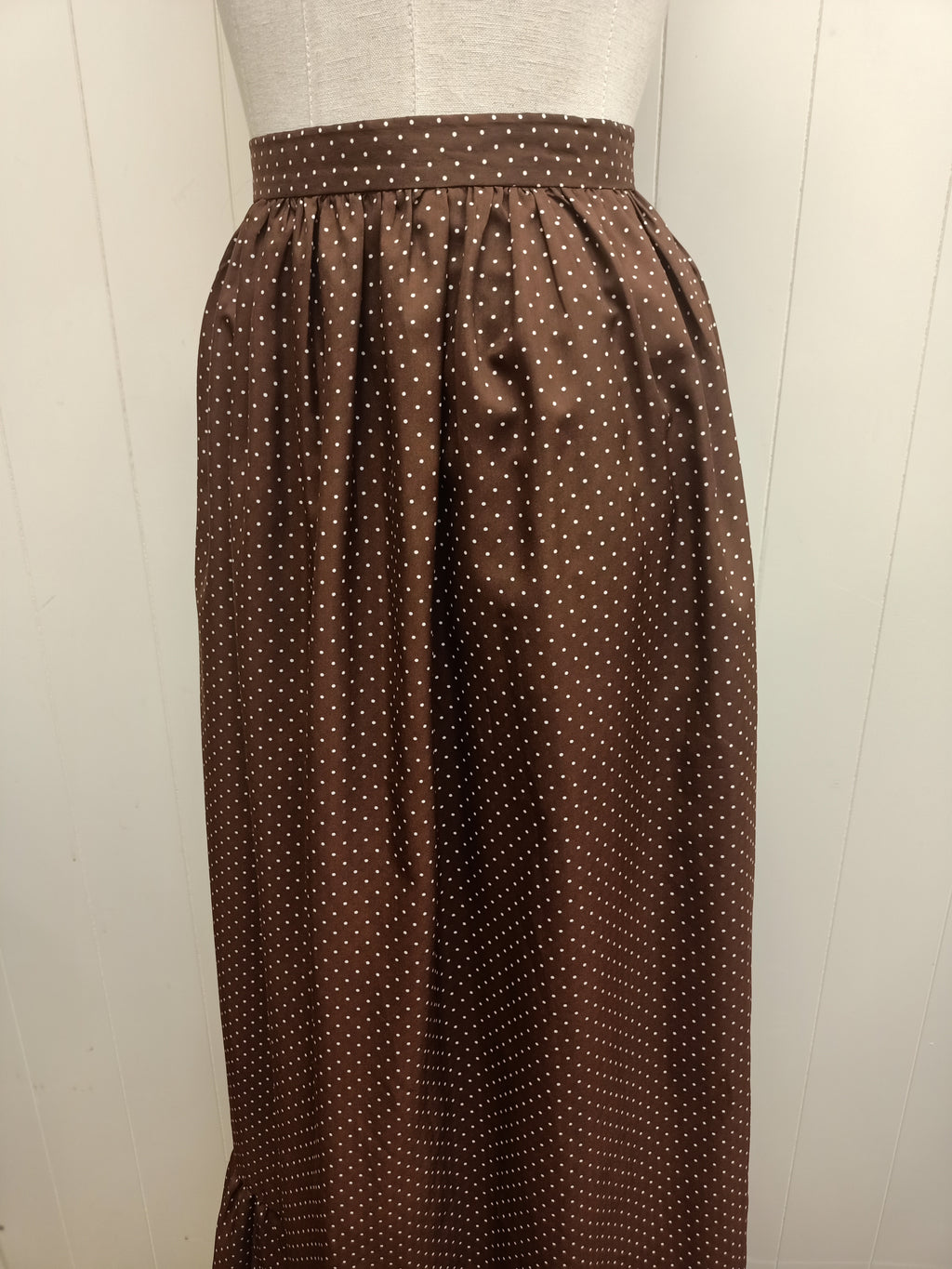 Vintage Brown Polka Dot Skirt