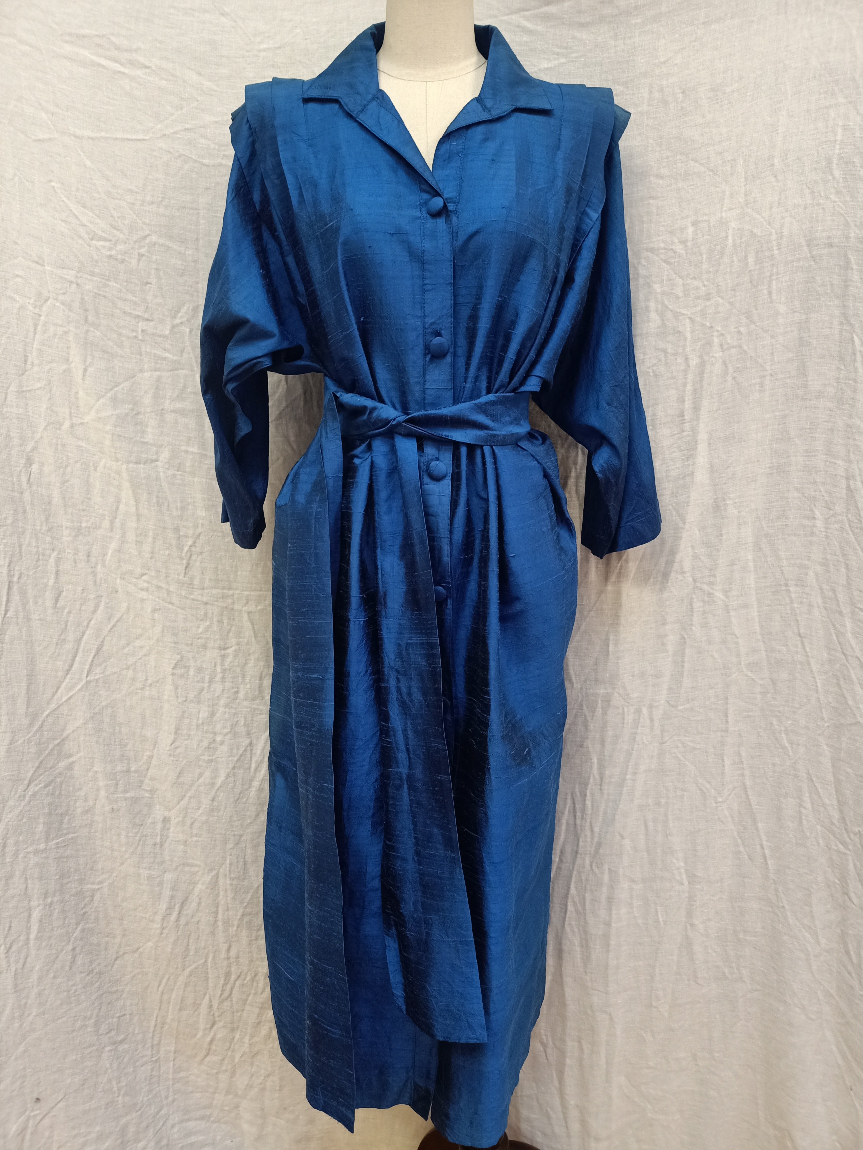Vintage Slub Satin Dress