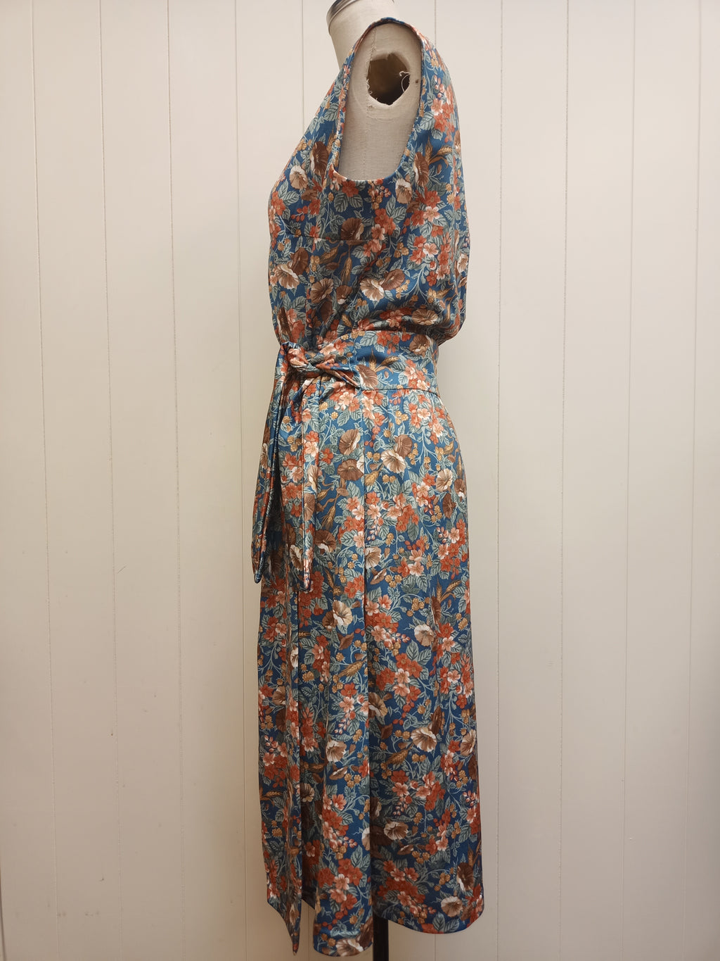 Vintage Floral Crossover Dress