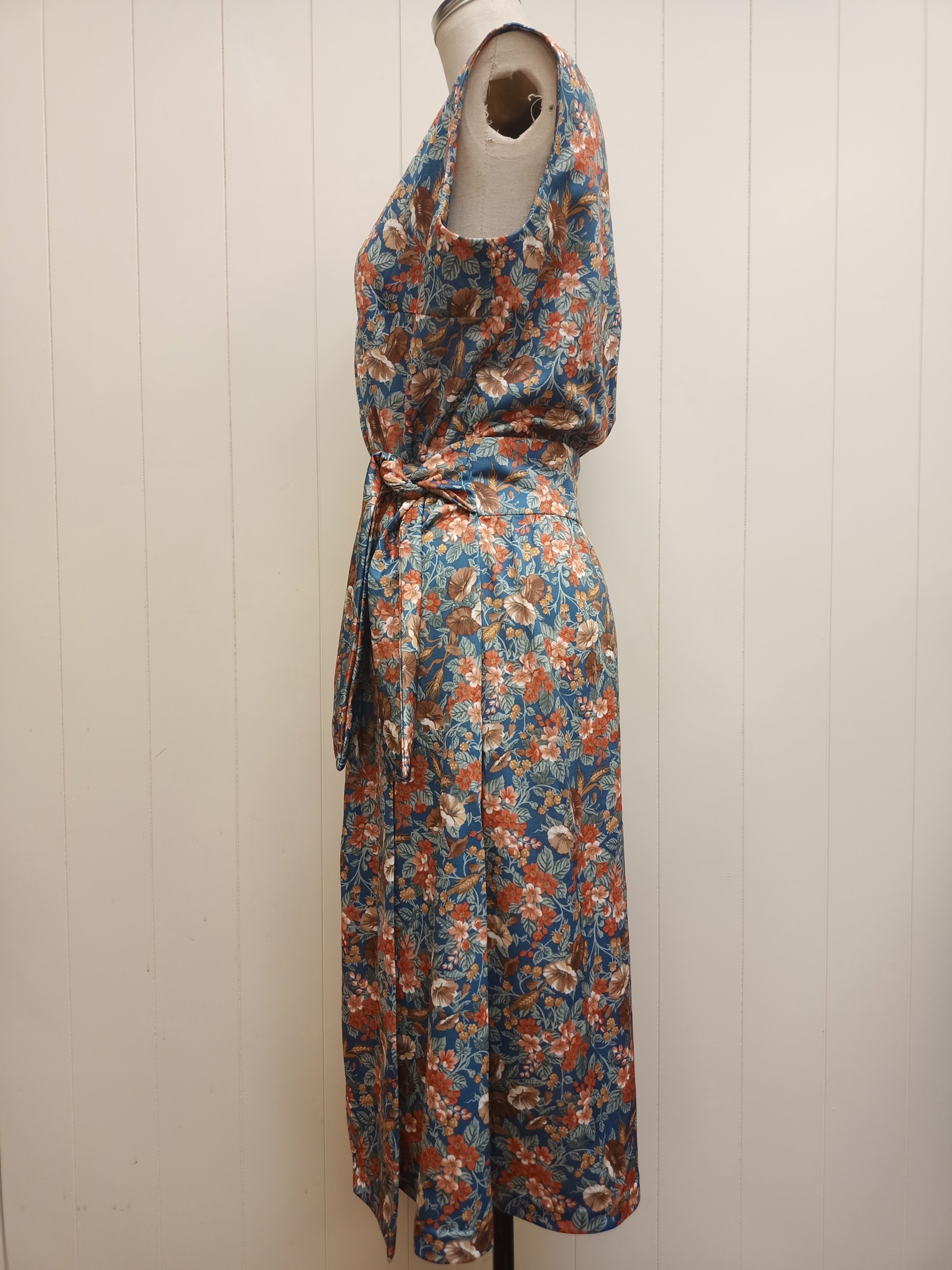 Vintage Floral Crossover Dress