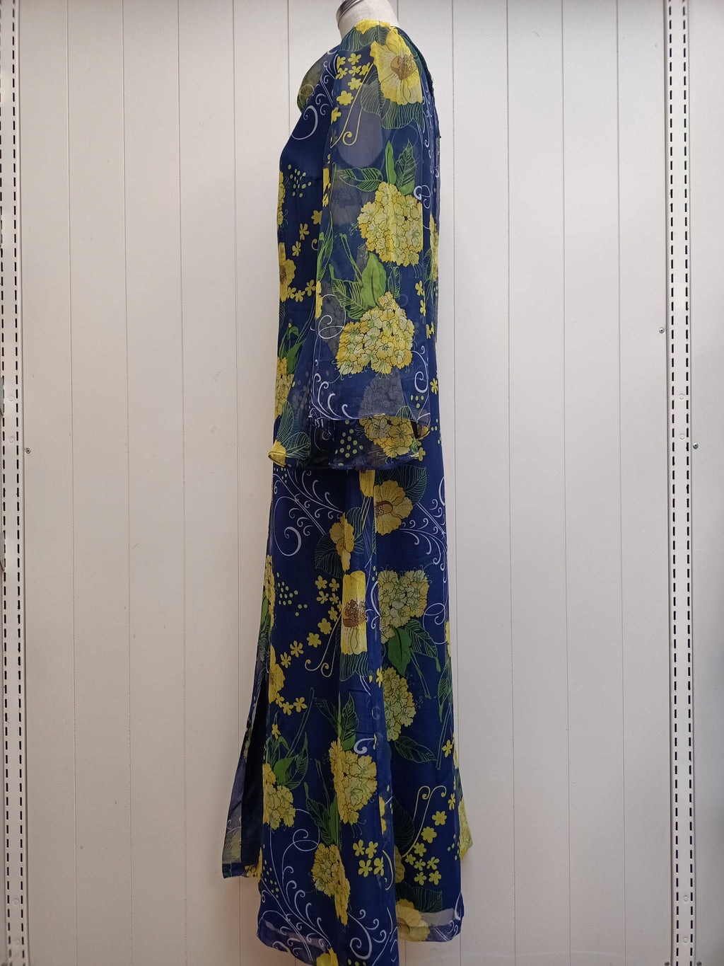 Vintage Gainsborough Yellow Floral Maxi Dress