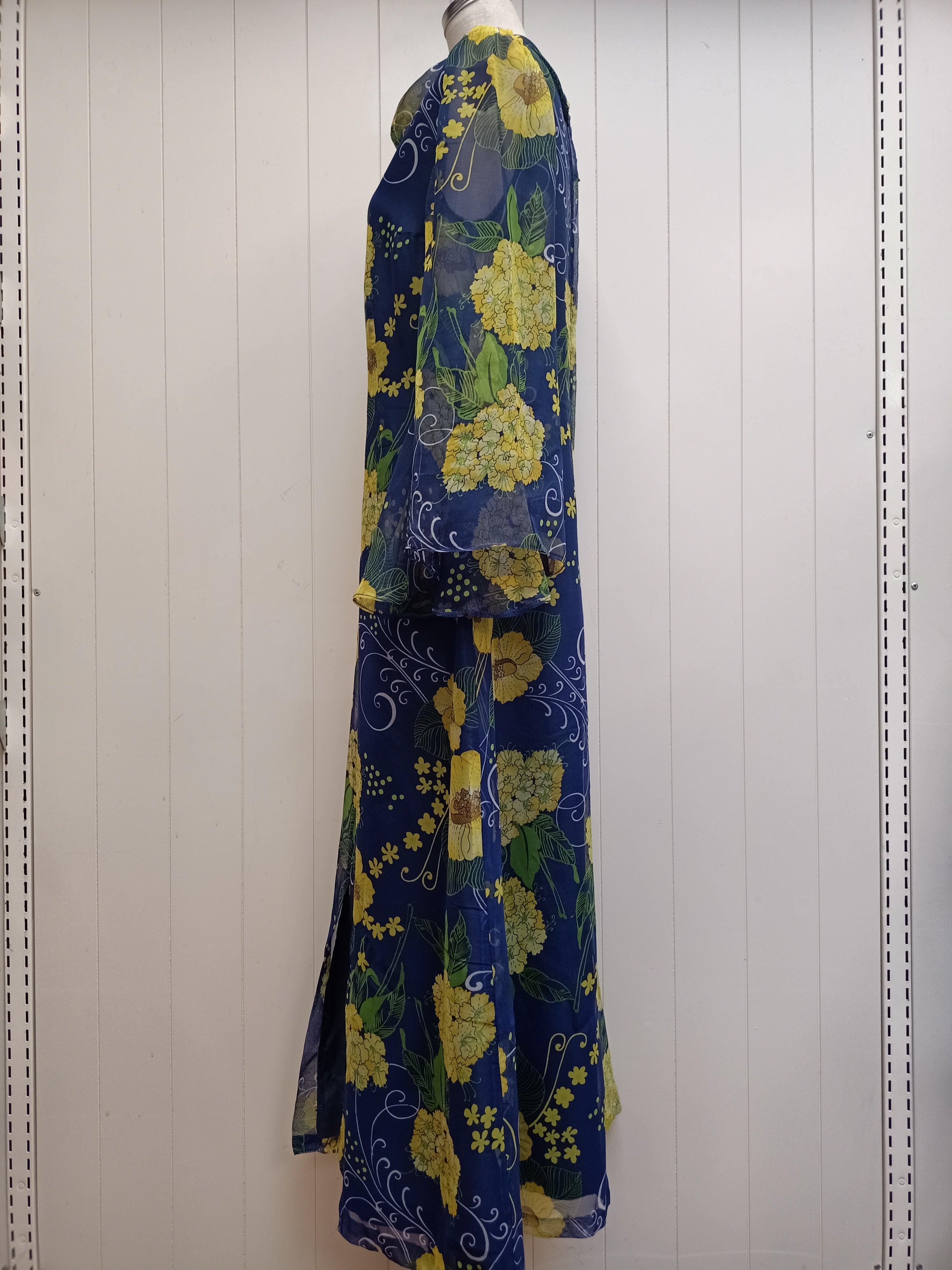 Vintage Gainsborough Yellow Floral Maxi Dress