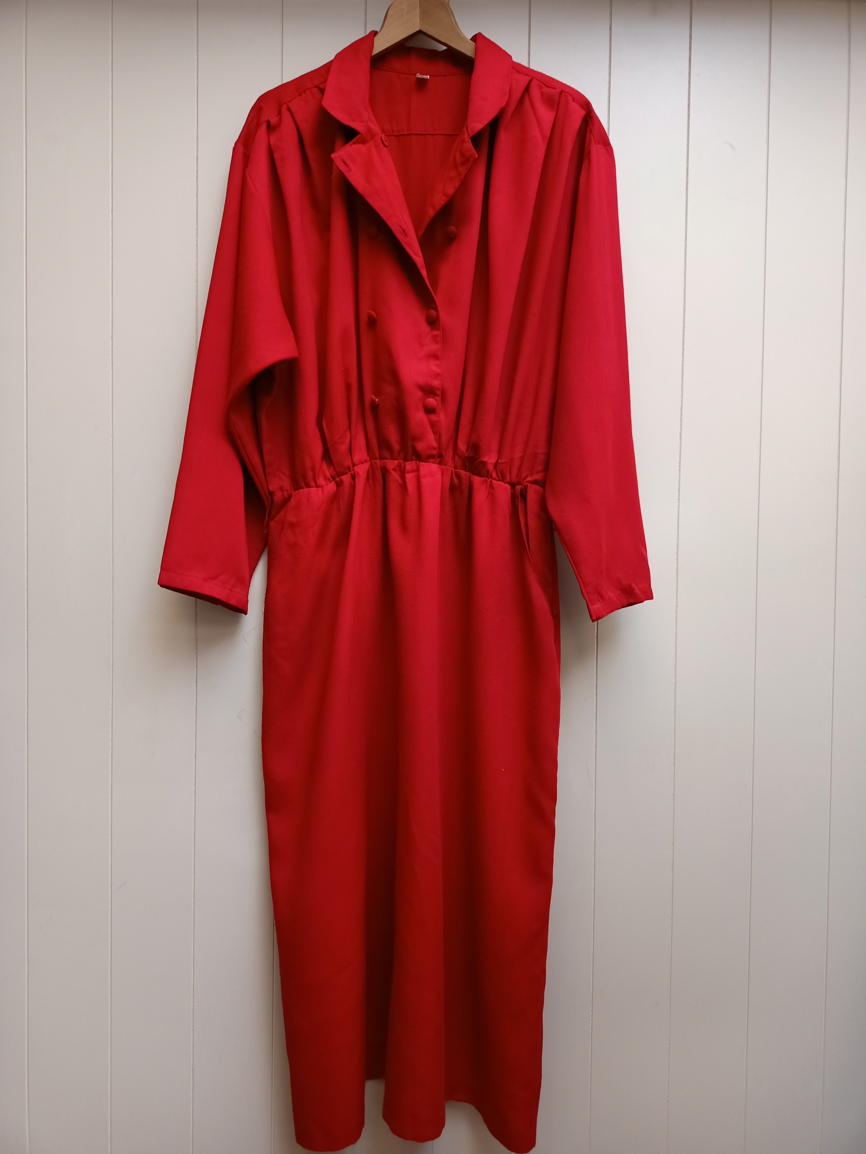 Vintage Double Breasted Red Dress