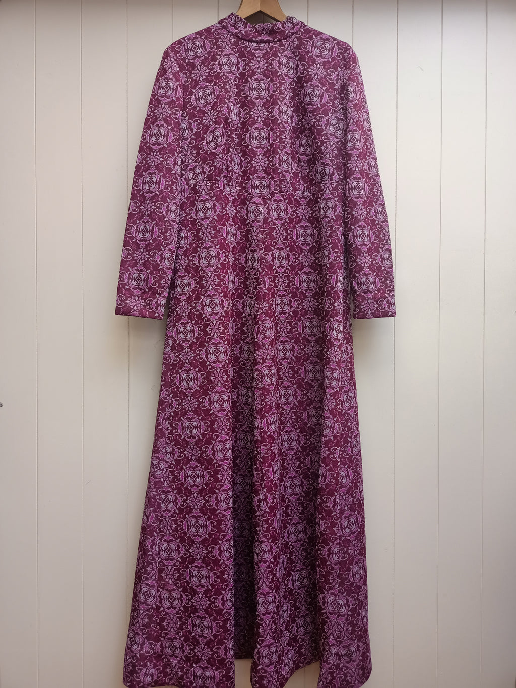 Vintage Purple & Silver Maxi Dress