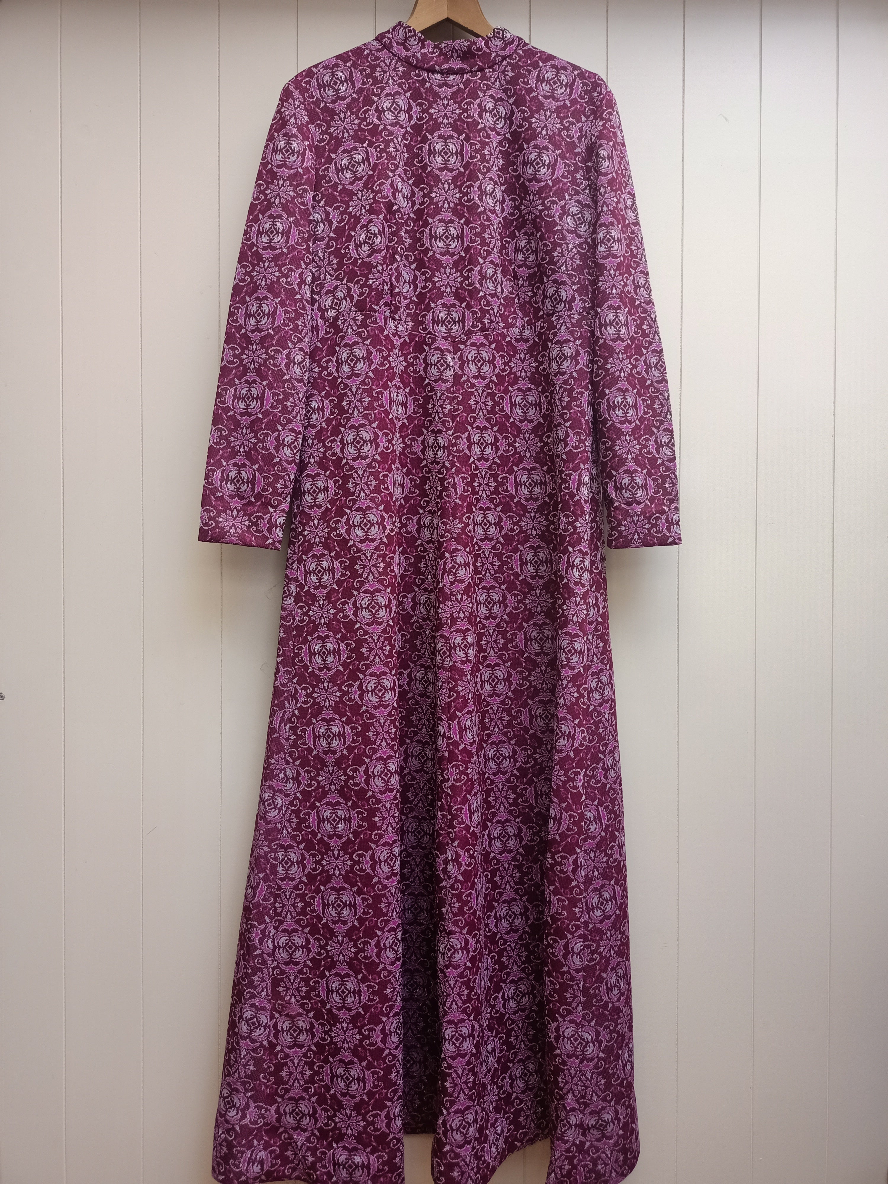 Vintage Purple & Silver Maxi Dress