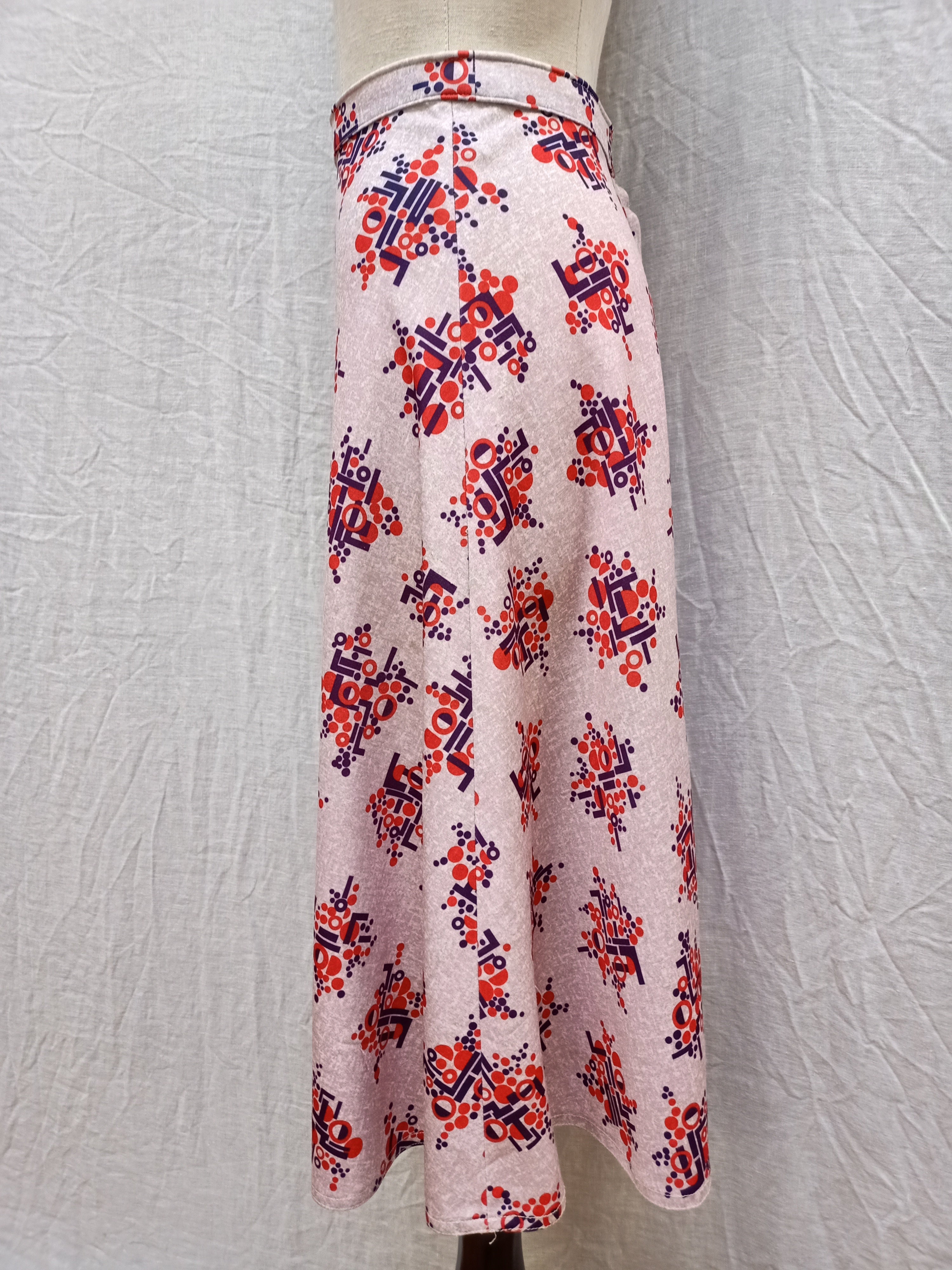 Vintage Abstract Dot Skirt