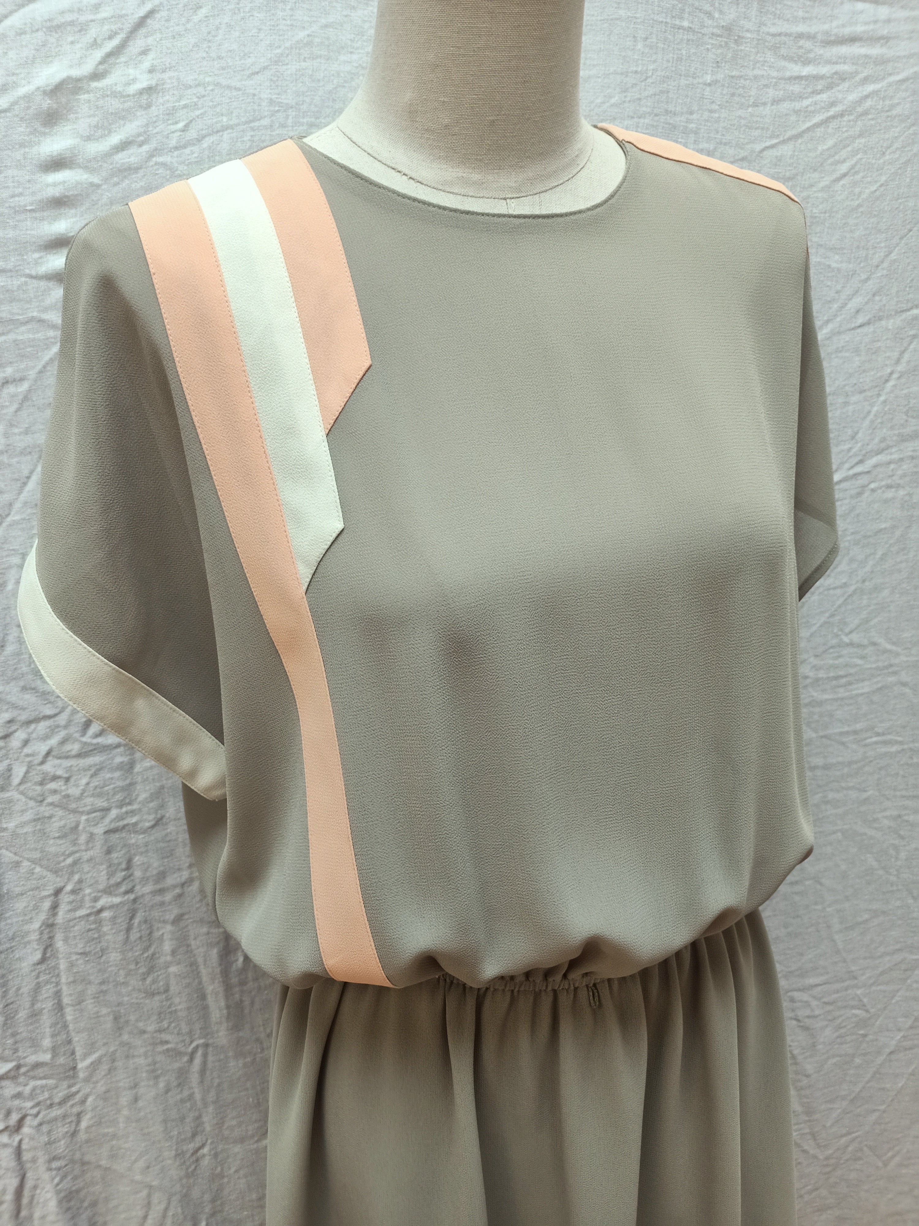 Vintage Sage Crepe Dress