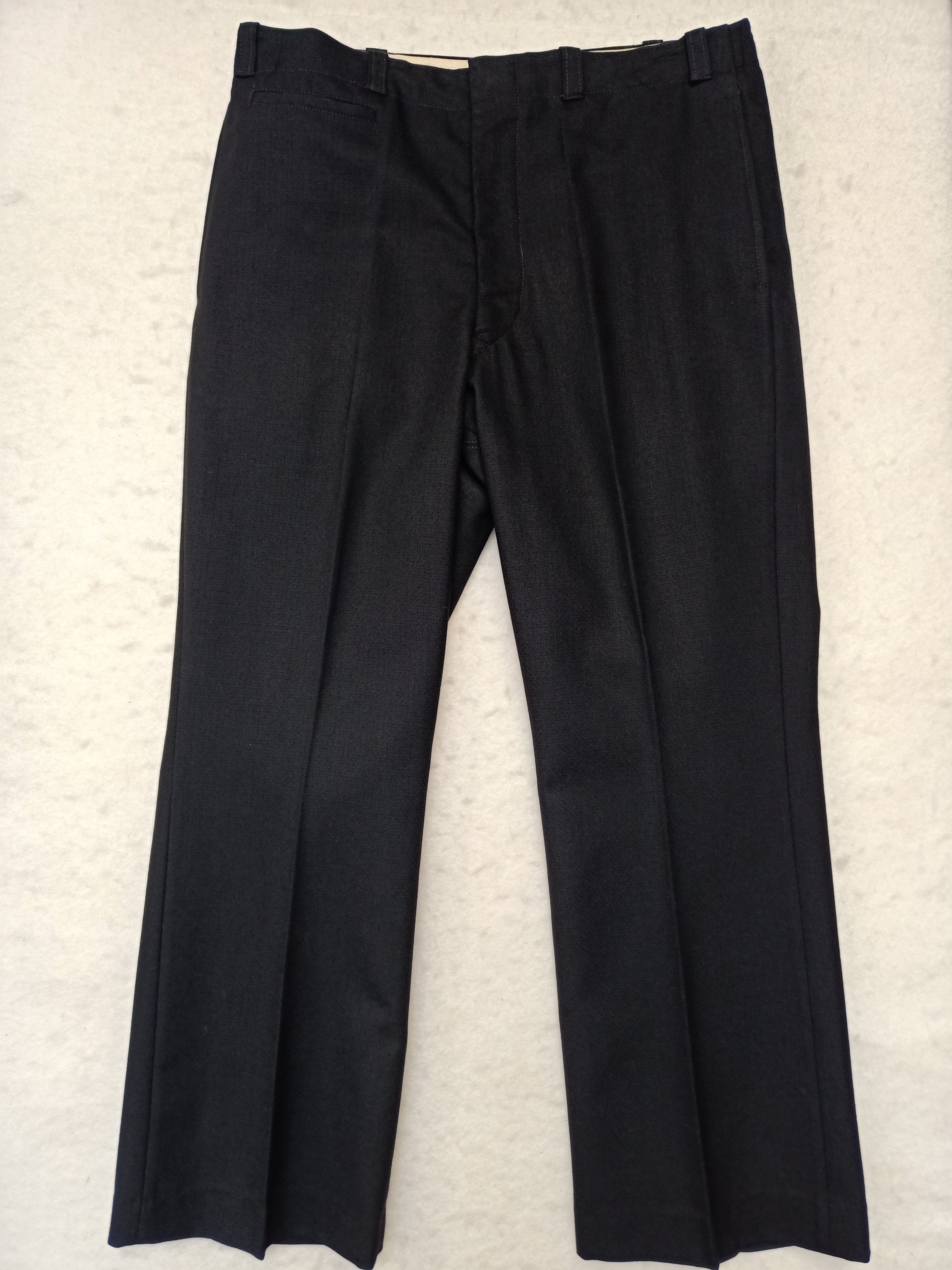 Vintage Mens High Waist Black Pants