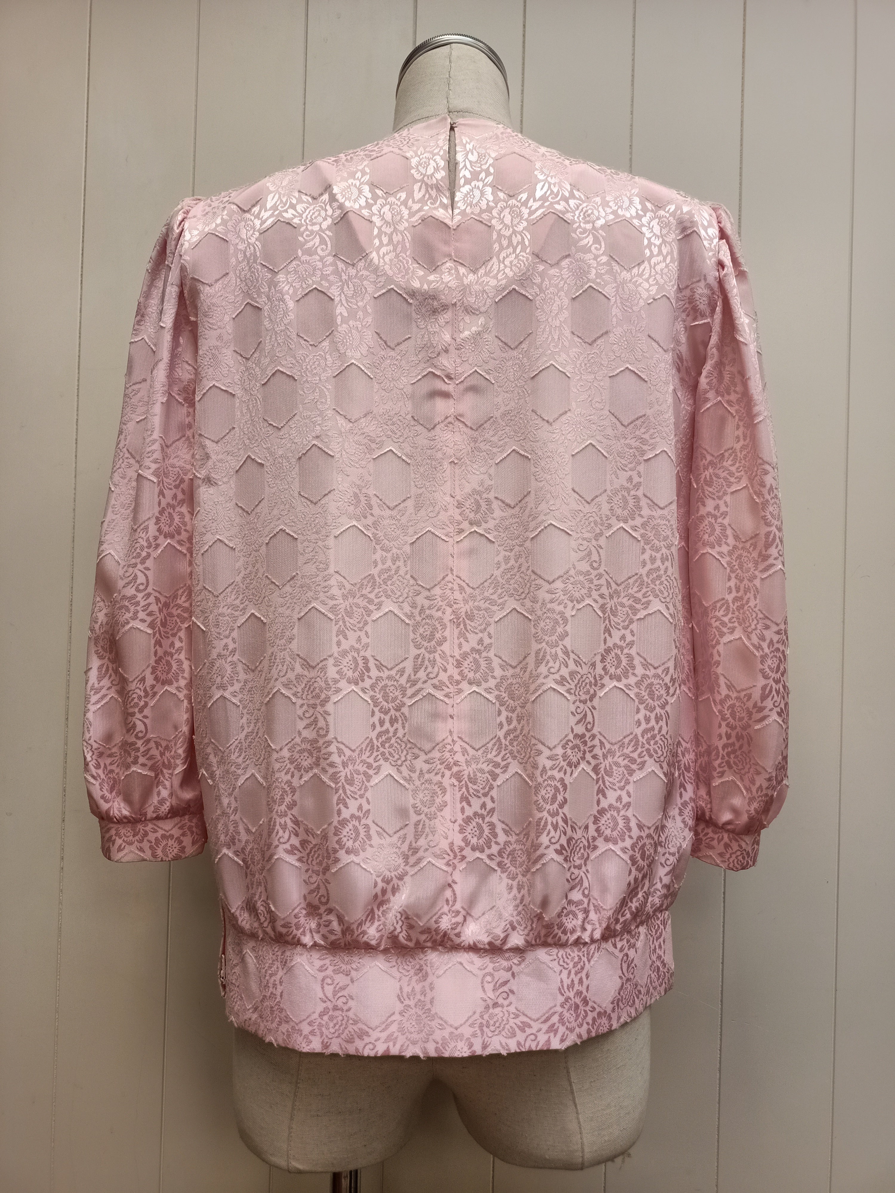 Vintage Pink Jacquard Satin Co-Ord Set