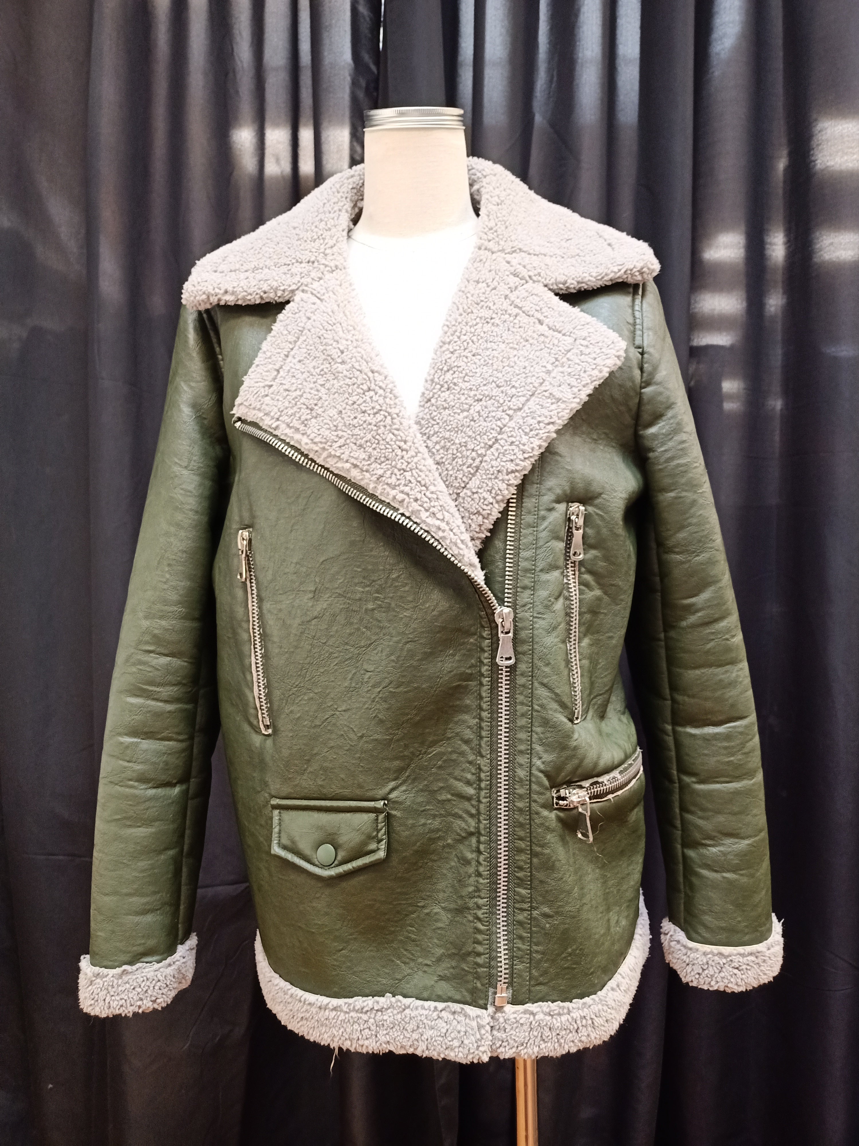 Forest Green Biker Jacket