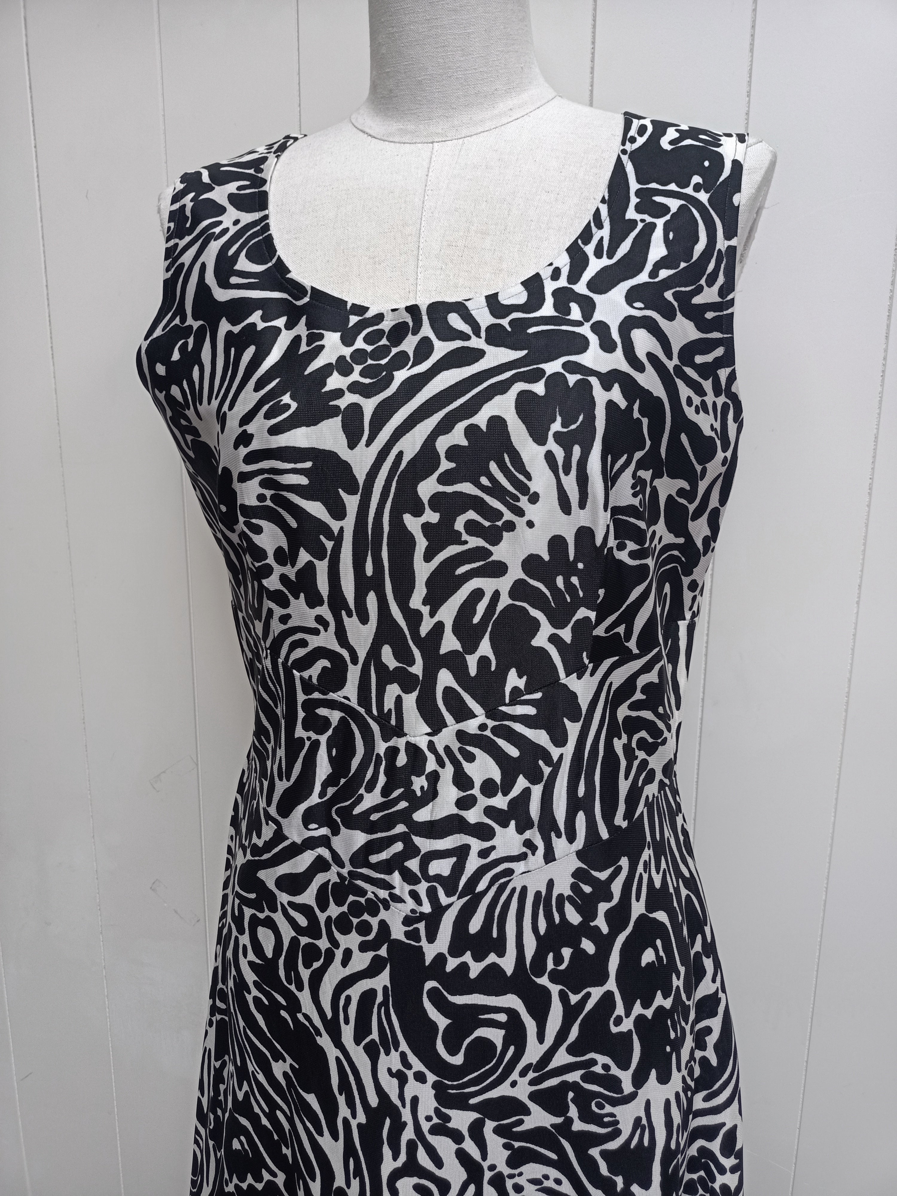 Vintage Abstract Floral Dress