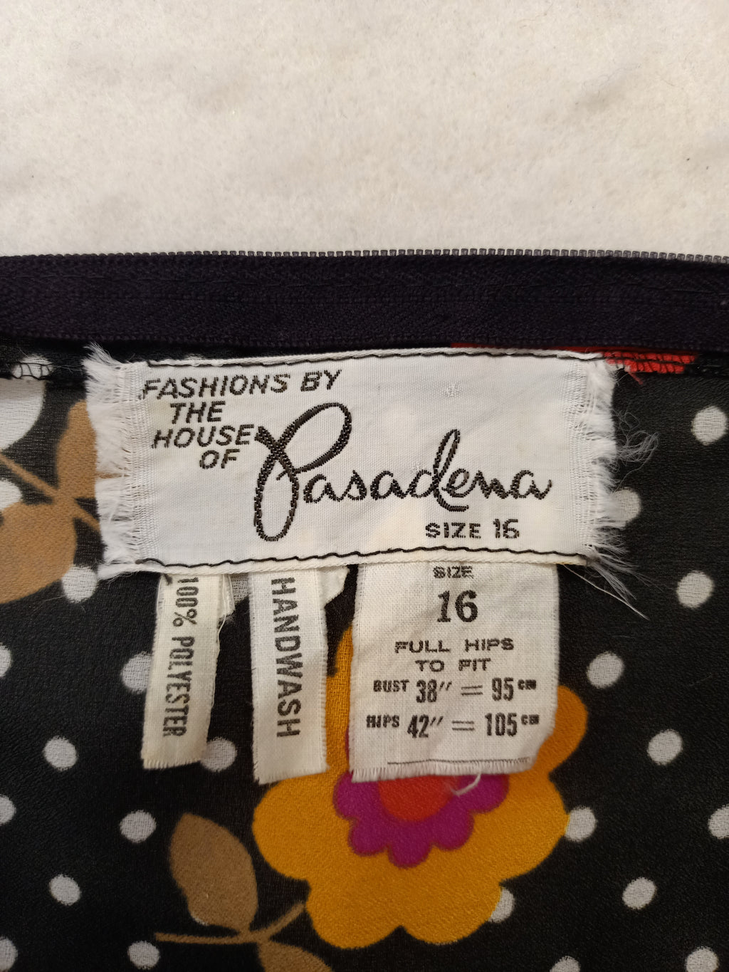 Vintage Pasadena Floral Pleat Dress
