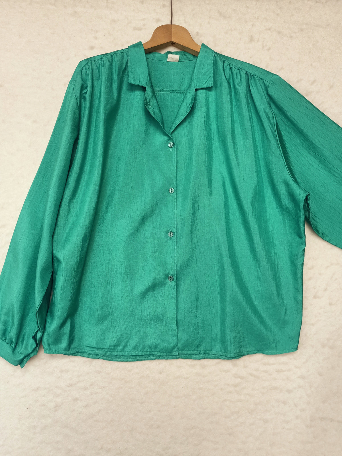 Vintage Oversized Crinkle Satin Shirt