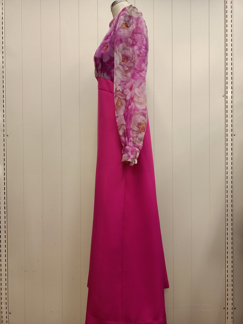 Vintage Fuchsia Maxi Dress