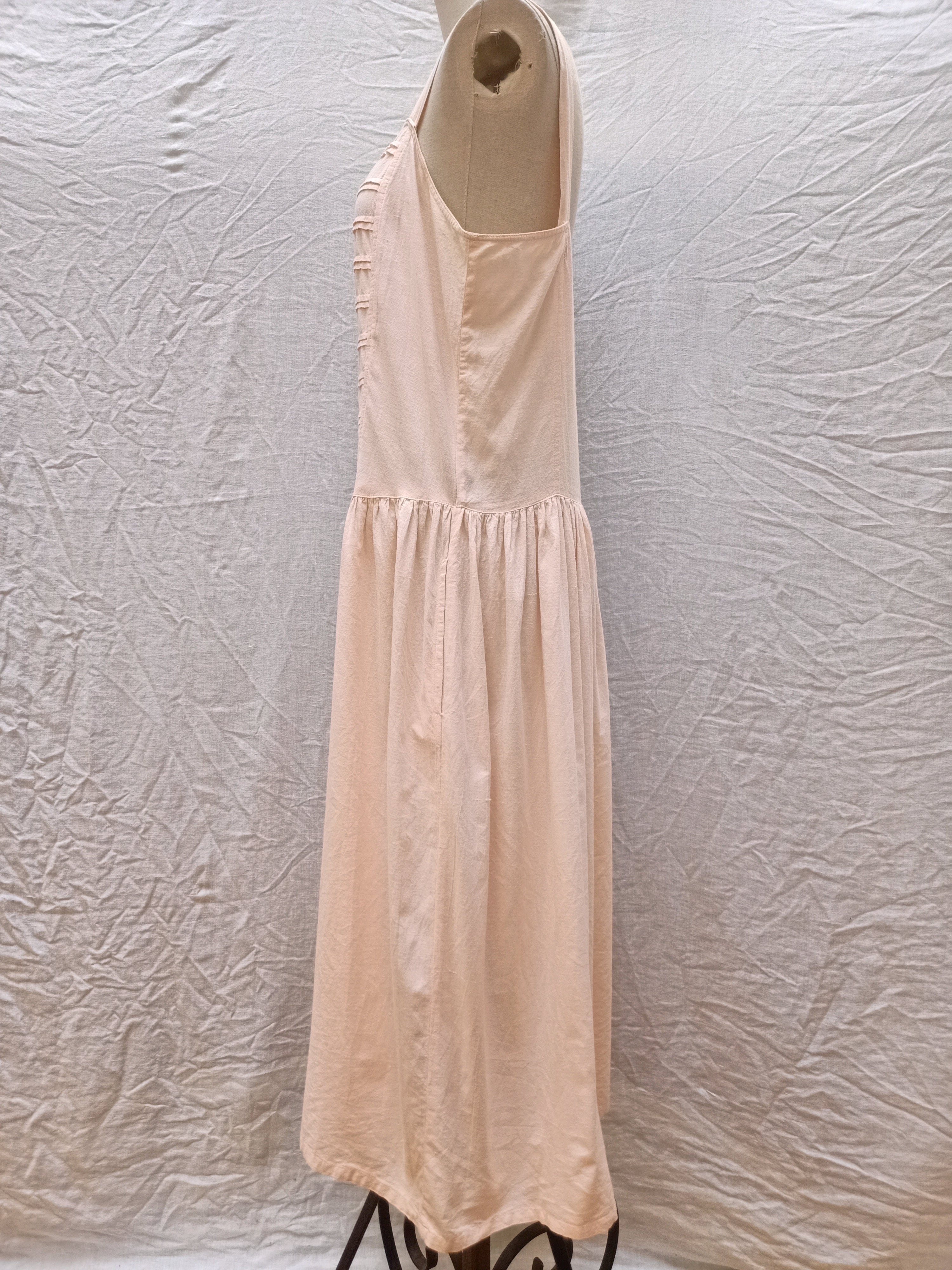 Vintage Peach Cotton Dress