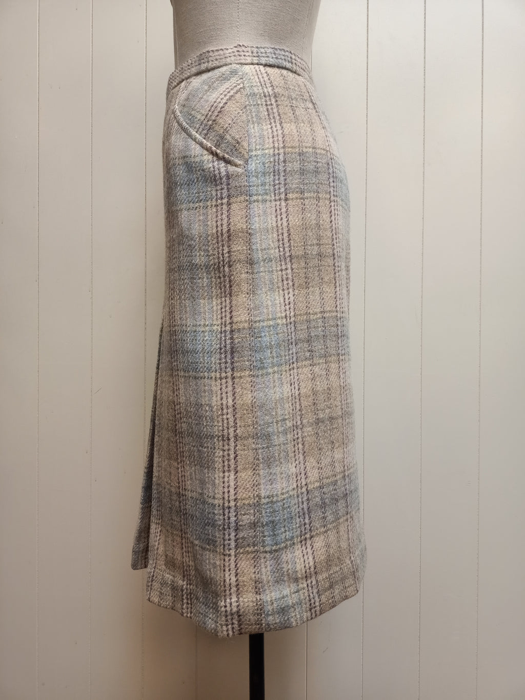 Vintage Stylemaster Plaid Wool Skirt